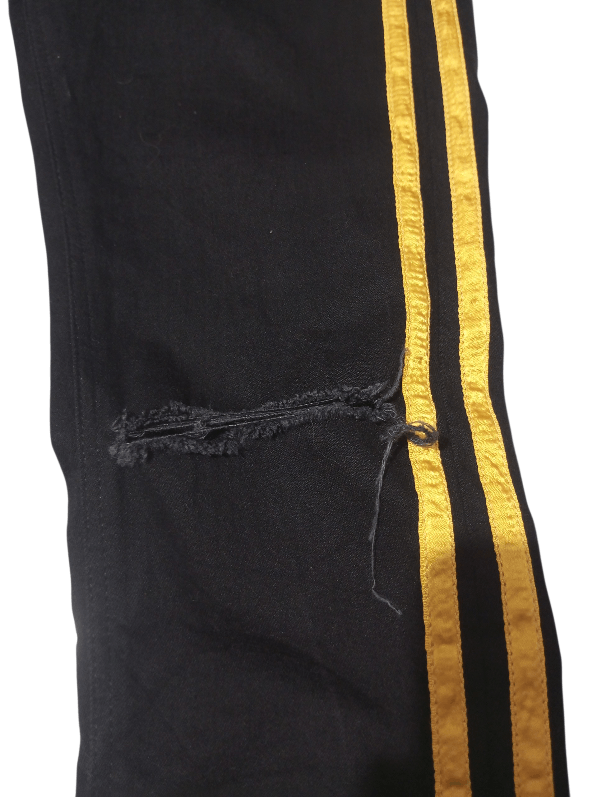 Vanquish Black by vanquish distressed yellow stripe denim stretch Size US 28 / EU 44 - 3 Thumbnail