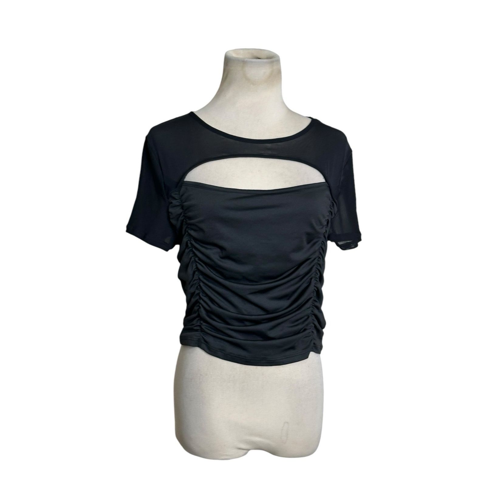 Cider Cider black cut out short sleeves top size XL Size XL / US 12-14 / IT 48-50 - 5 Thumbnail