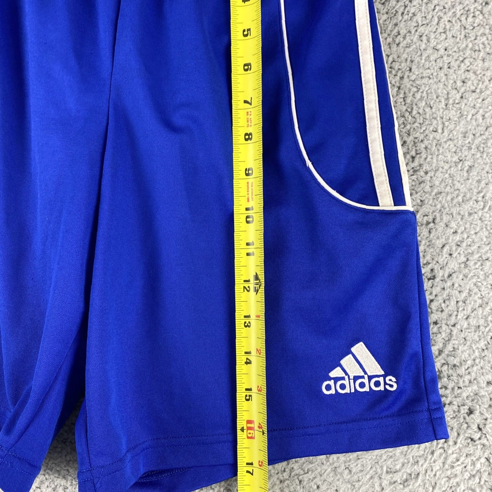 Adidas Adidas 3S Essential Blue Athletic Running Workout Shorts S Men’s, Sports, 8" Inseam Size US 29 - 7 Thumbnail