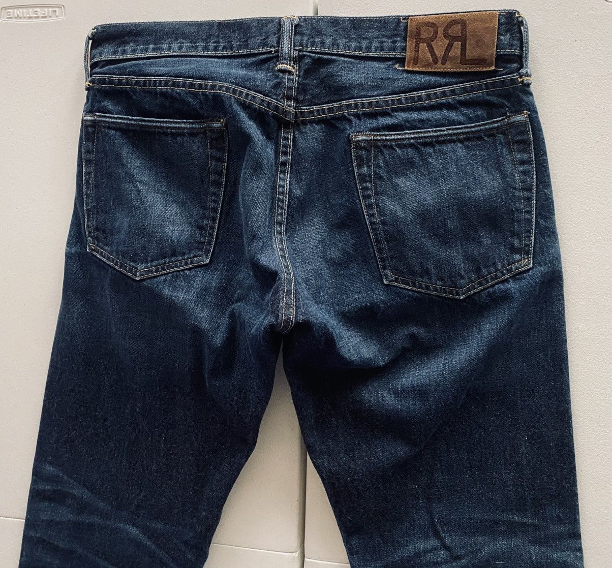 RRL Ralph Lauren RRL Slim Fit American Selvedge Still Water Wash 2 Jeans 32 Size US 32 / EU 48 - 14 Thumbnail