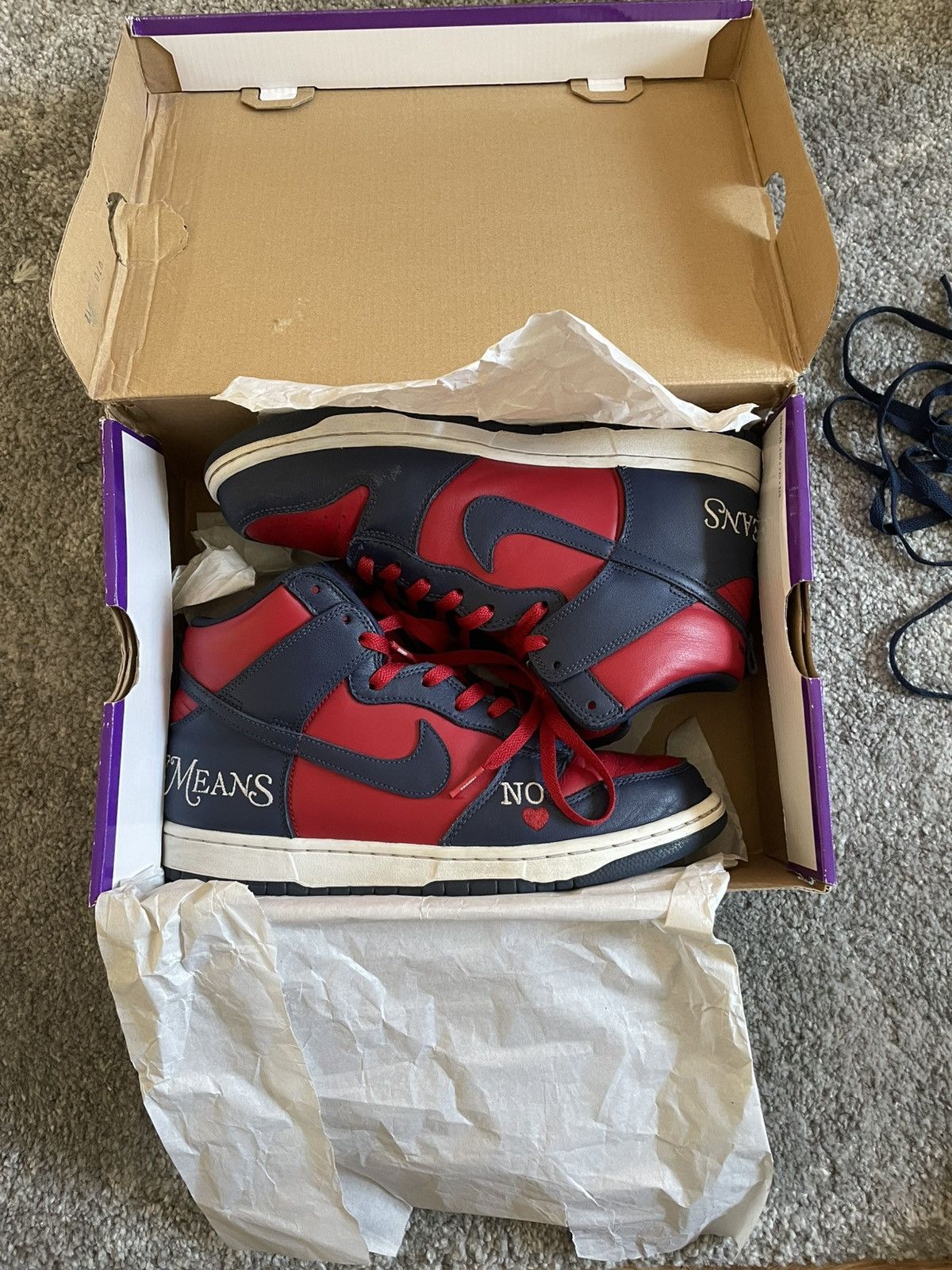 Nike × Supreme Nike Supreme SB Dunk High By Any Means Size US 9 / EU 42 - 8 Thumbnail