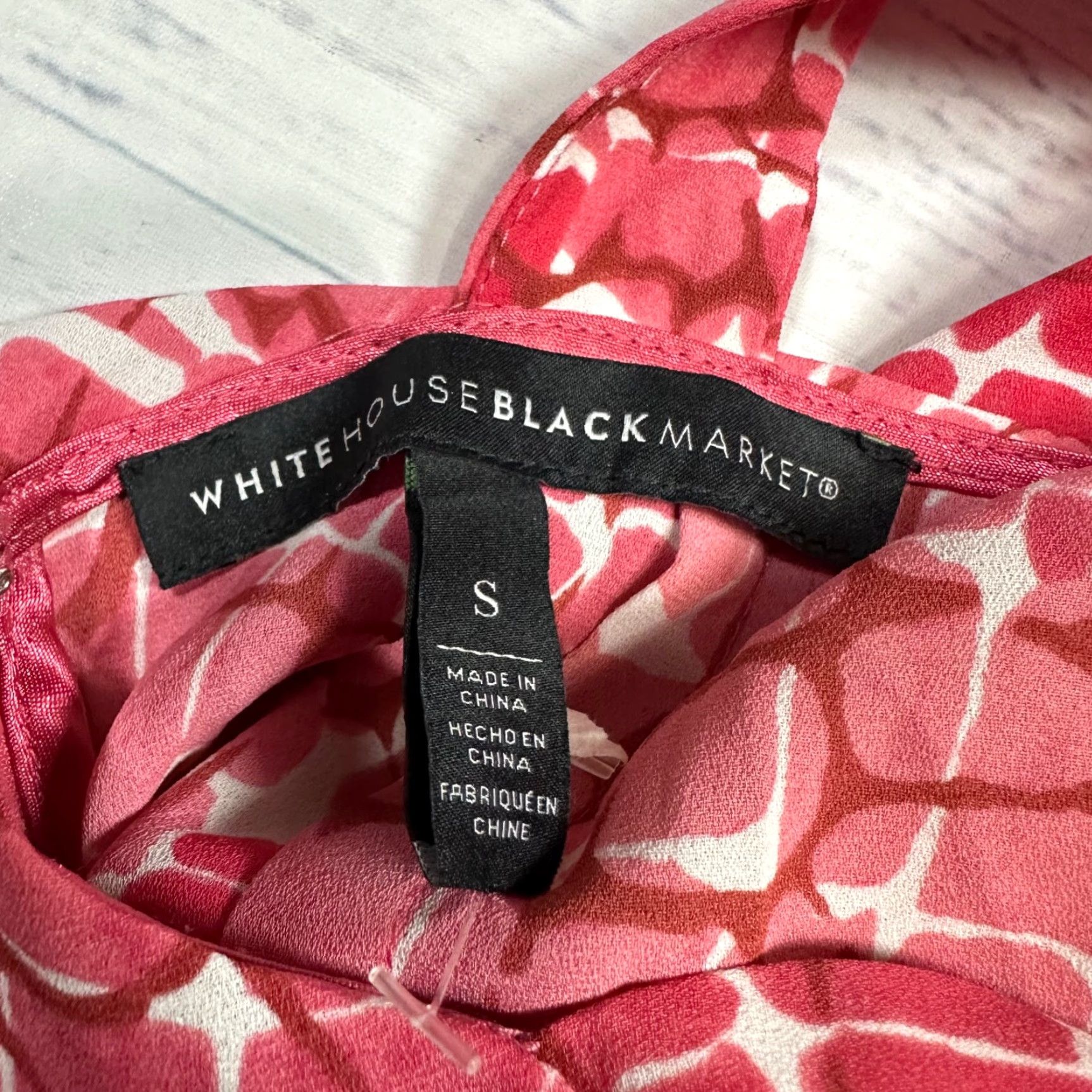 White House Black Market White House Black Market Tank Womens Size S Red Print Polyester Layered Tank Top Size S / US 4 / IT 40 - 4 Thumbnail