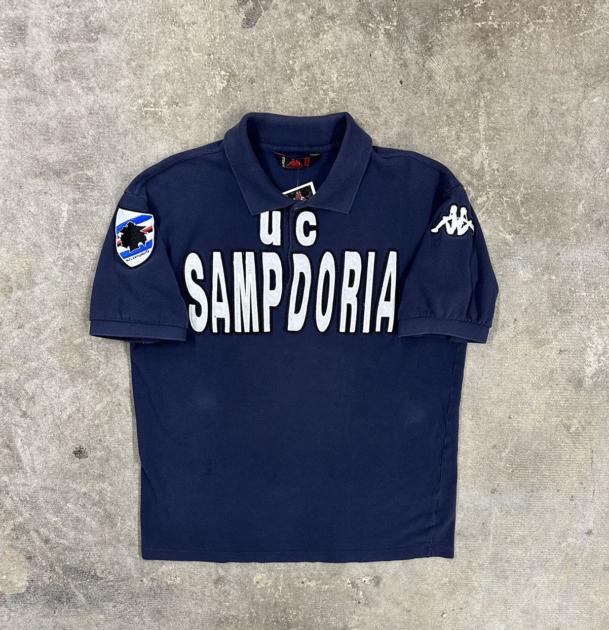 Kappa Kappa 08/09 Sampdoria FC Soccer Serie A Polo T-Shirt Size US XXL / EU 58 / 5 - 1 Thumbnail