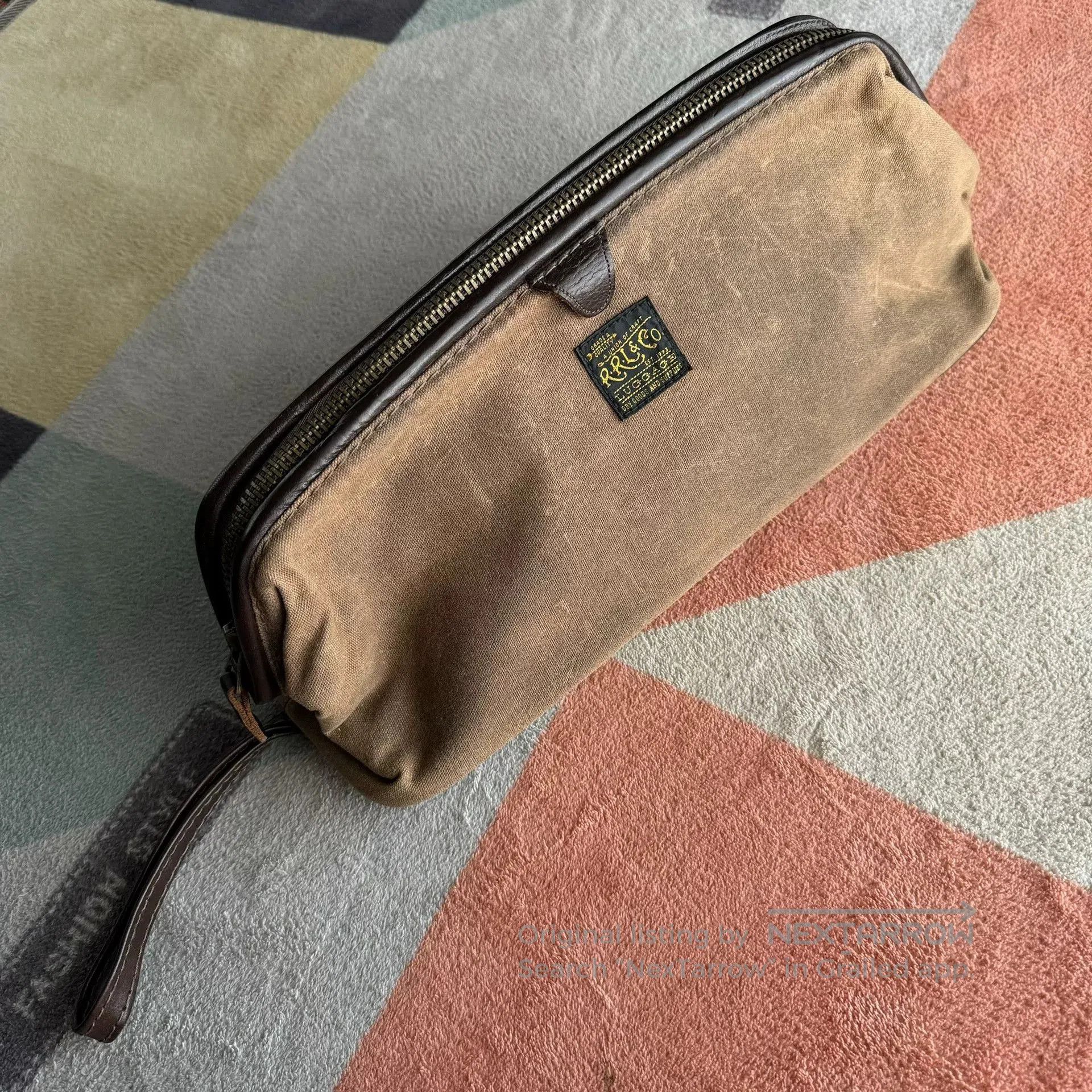 RRL Ralph Lauren RRL Double RL Canvas Clutch Wash Bag. Size ONE SIZE - 3 Thumbnail