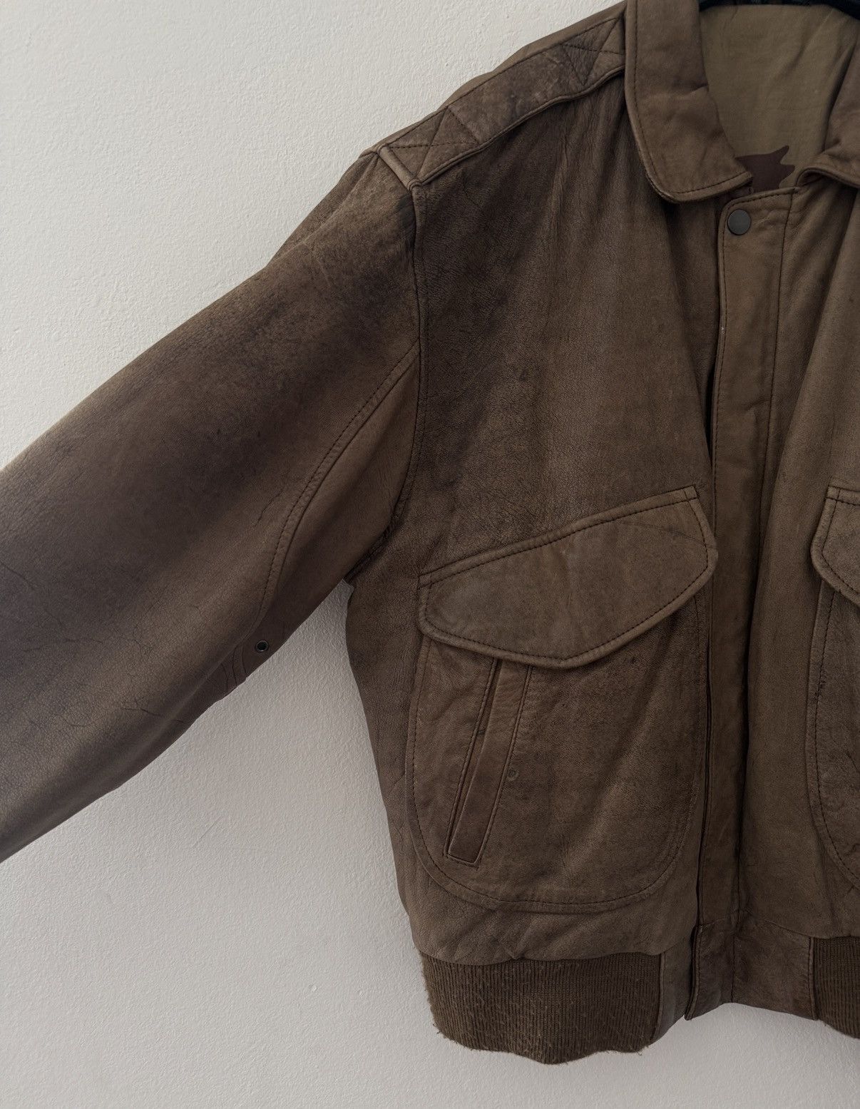 Vintage Vintage 1990 Hunt Club Leather Aviator Jacket Size US M / EU 48-50 / 2 - 3 Thumbnail
