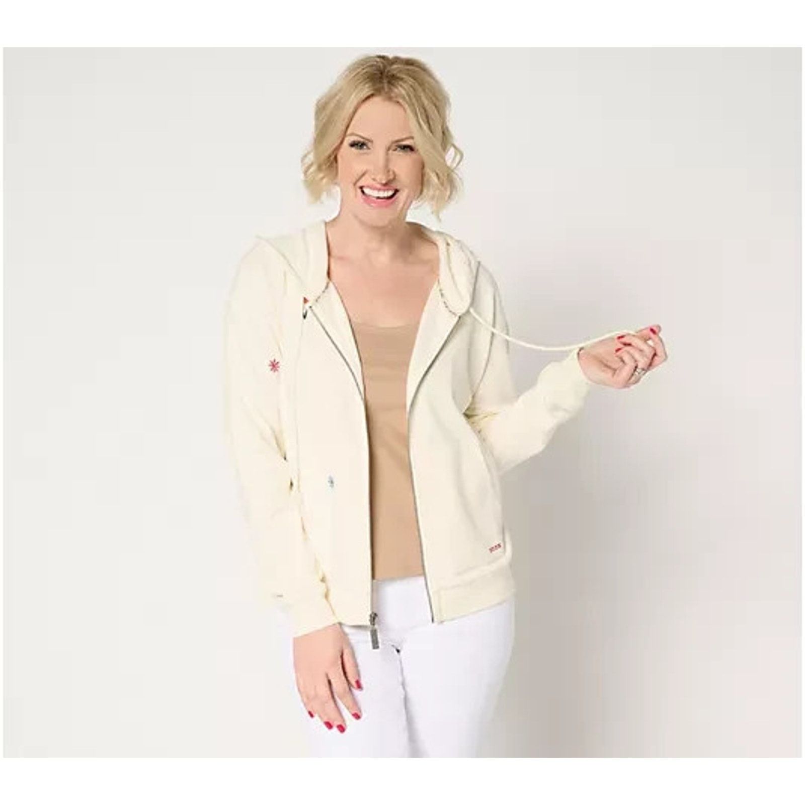 peaceminusone Peace Love World French Terry Embroidered Zip 2X A686984 Size XXL / US 16-18 / IT 52-54 - 1 Thumbnail
