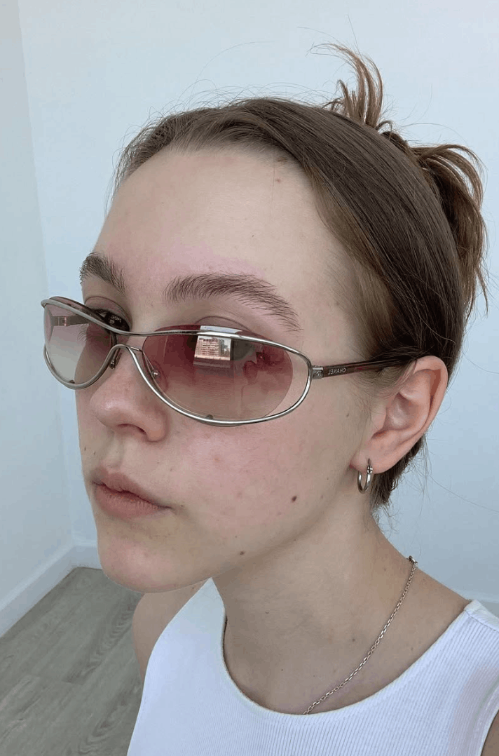 Chanel CHANEL Sunglasses 4020 Rimless Rhinestone 4017 Shields Size ONE SIZE - 4 Thumbnail