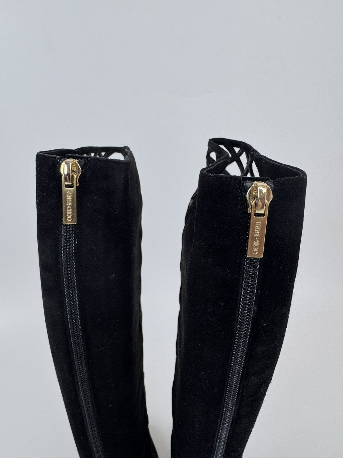 Jimmy Choo Jimmy Choo Delta Knee-High Boots cutout details Perforated Size US 8.5 / IT 38.5 - 8 Thumbnail