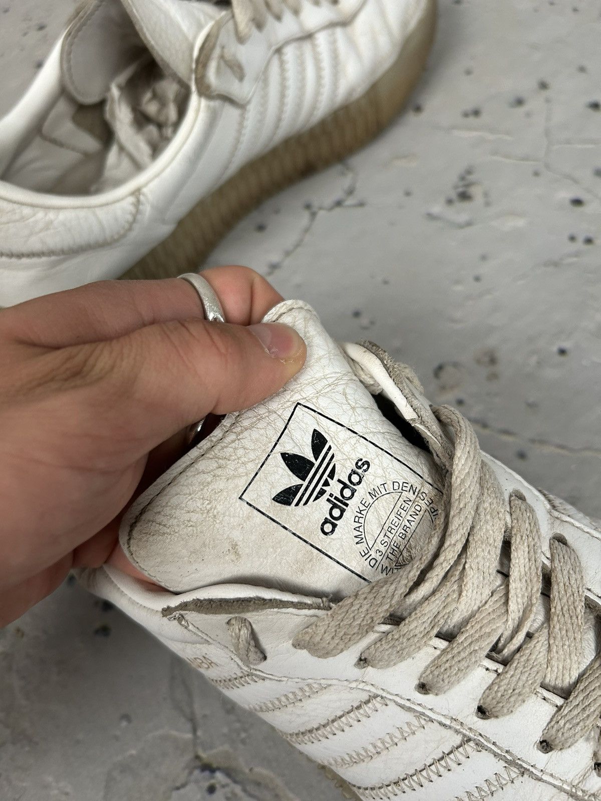 Adidas Vintage Adidas Samba White Sneakers Chunky Streetwear Size US 8.5 / EU 41-42 - 7 Thumbnail