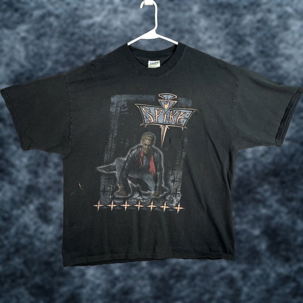 VINTAGE Buffy The Vampire Slayer Spike TV Snow T Shirt Adult 2XL Black Mens
