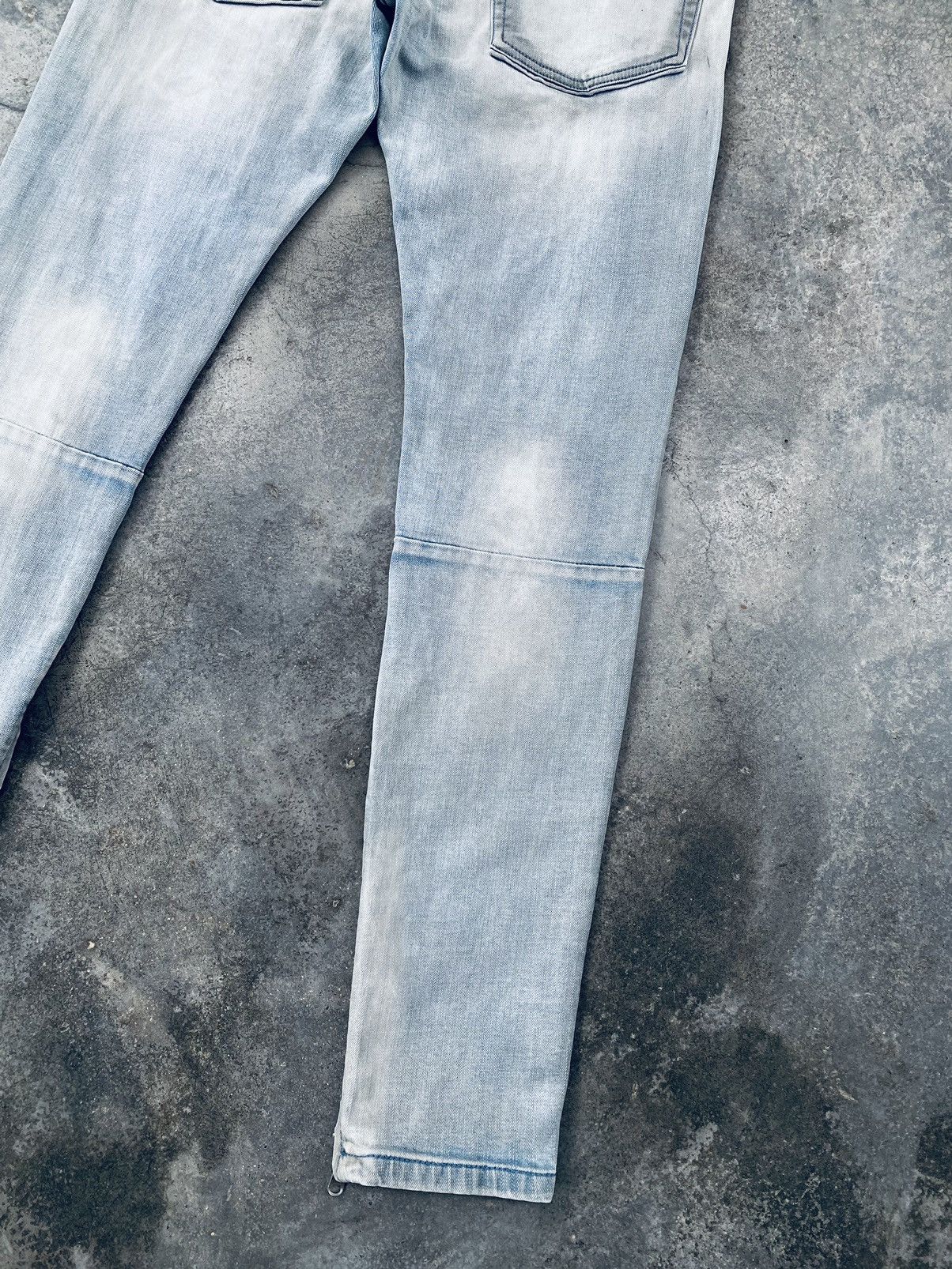 MNML MNML Zipper Distressed Denim Pants Size US 33 - 9 Thumbnail