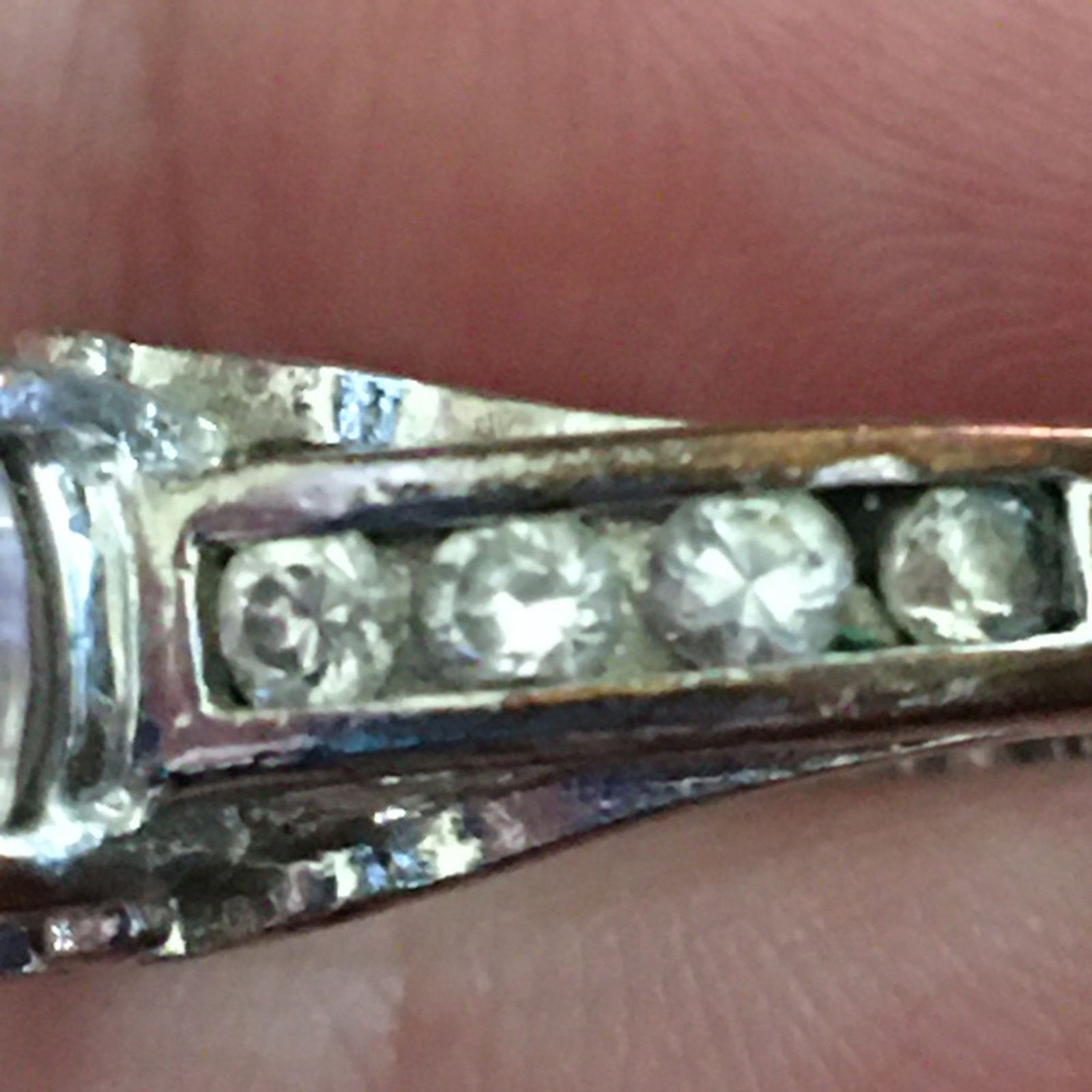 Vintage Vintage cubic zirconia wedding band ring Size ONE SIZE - 7 Thumbnail