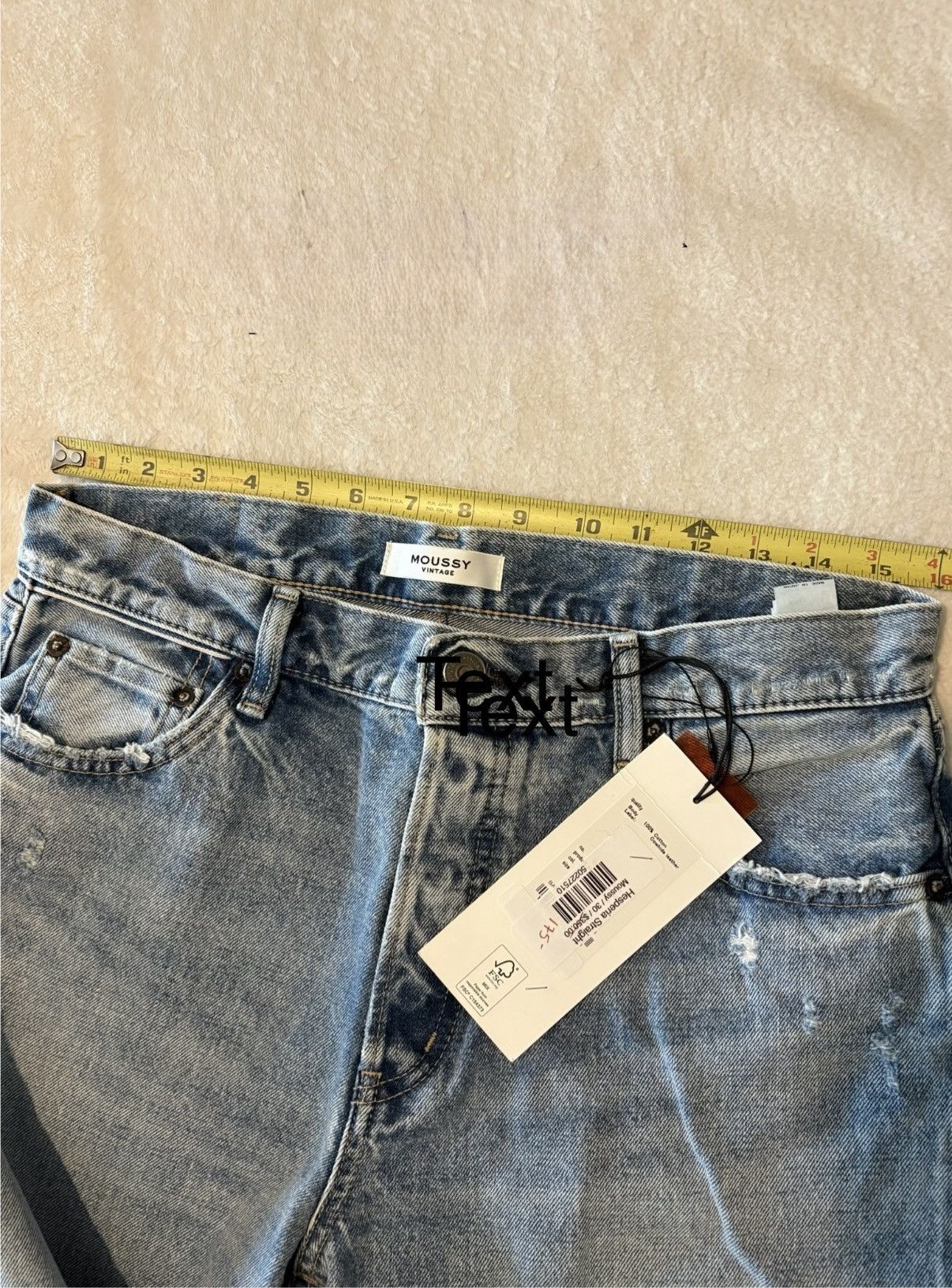MOUSSY MOUSSY Vintage Hesperia Straight Jeans Size 32" / US 10 / IT 46 - 3 Thumbnail