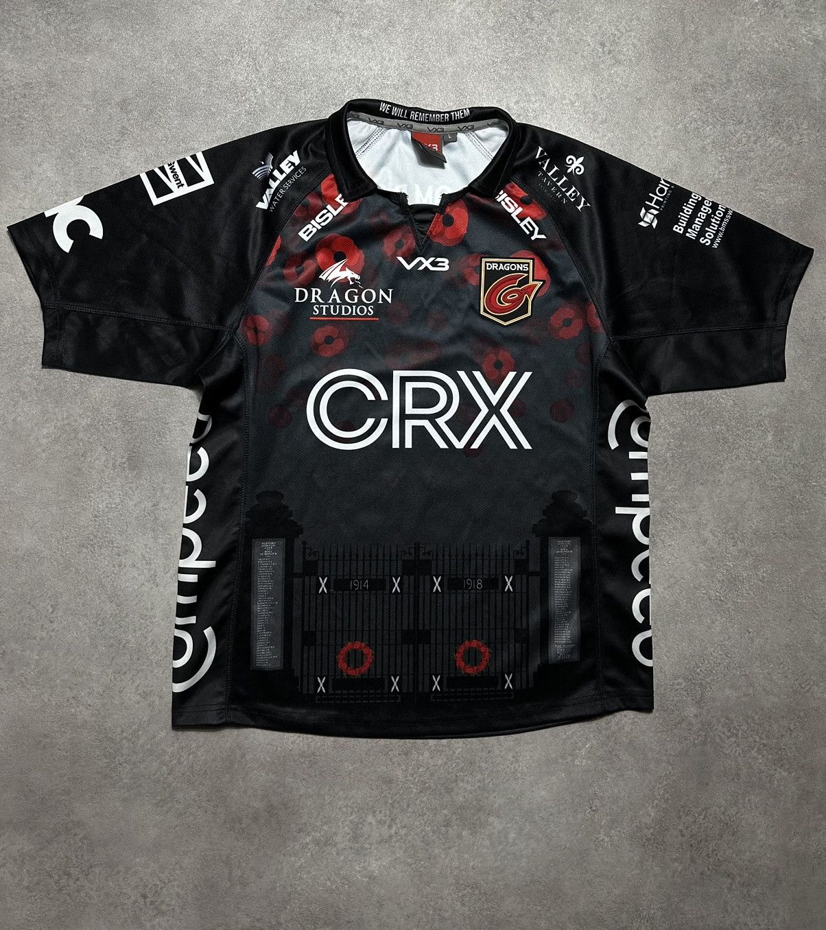Other Mens Rugby Jersey VRX Veni Vidi Vici Dragons RFC Size US L / EU 52-54 / 3 - 1 Thumbnail