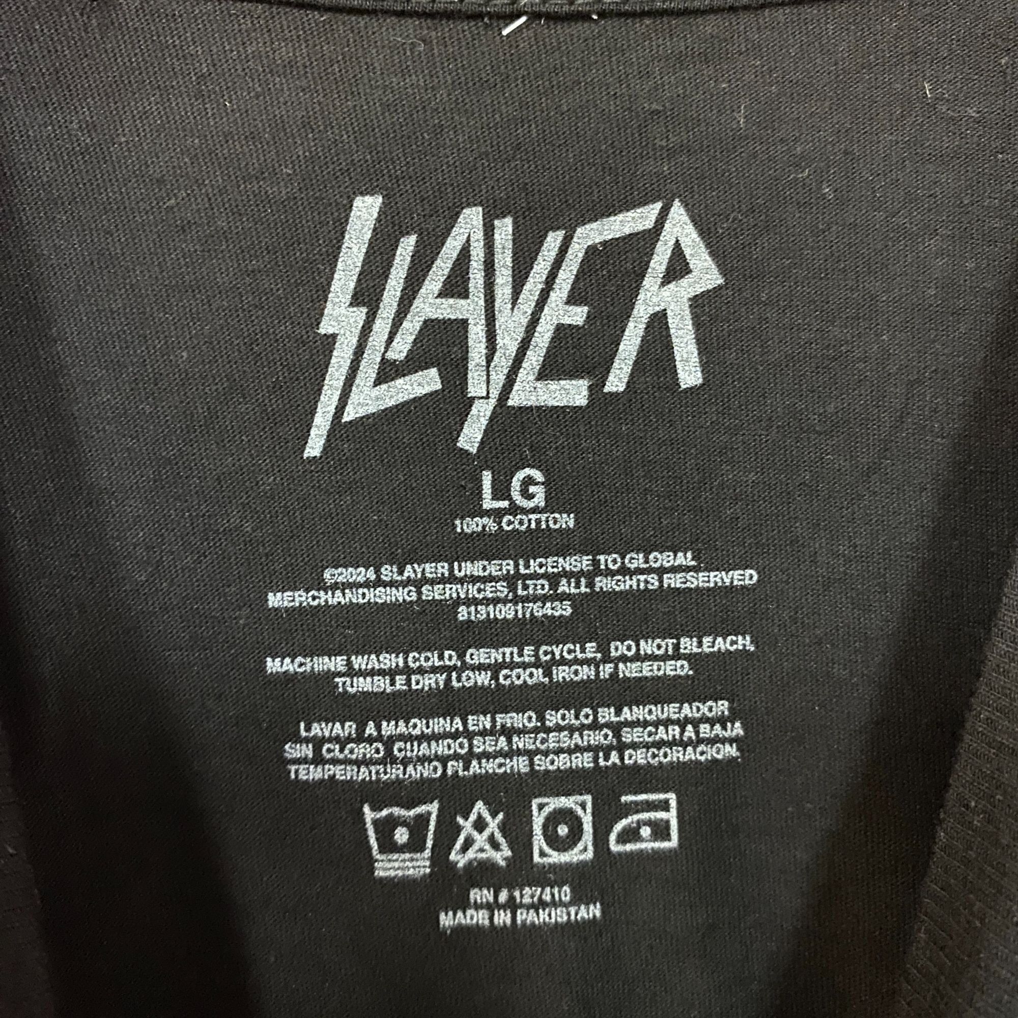 Slayer Slayer Reign in Blood Track-listing Heavy Metal Band Tee Lar Size US L / EU 52-54 / 3 - 5 Thumbnail