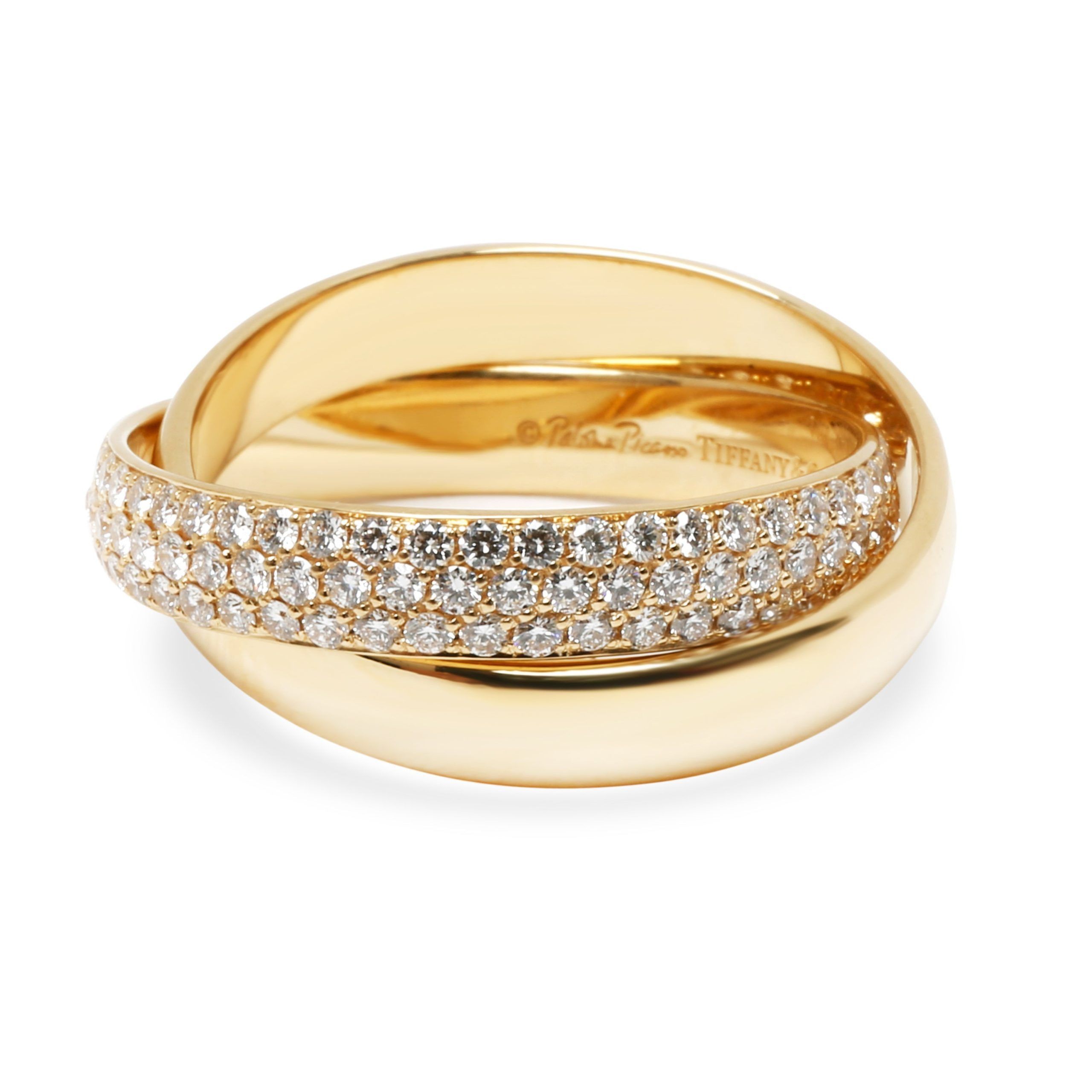 Tiffany & Co. Paloma Picasso Melody Diamond Ring in 18K Yellow Gold 0.85 CTW
