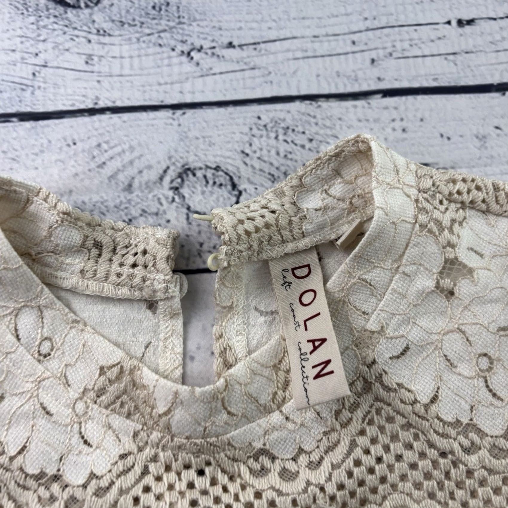 Anthropologie DOLAN Anthropologie Cotton Nylon Long Sleeve Knit Top Women's Medium Knit Beige Nylon Shirt Blouse M Women Size M / US 6-8 / IT 42-44 - 2 Thumbnail