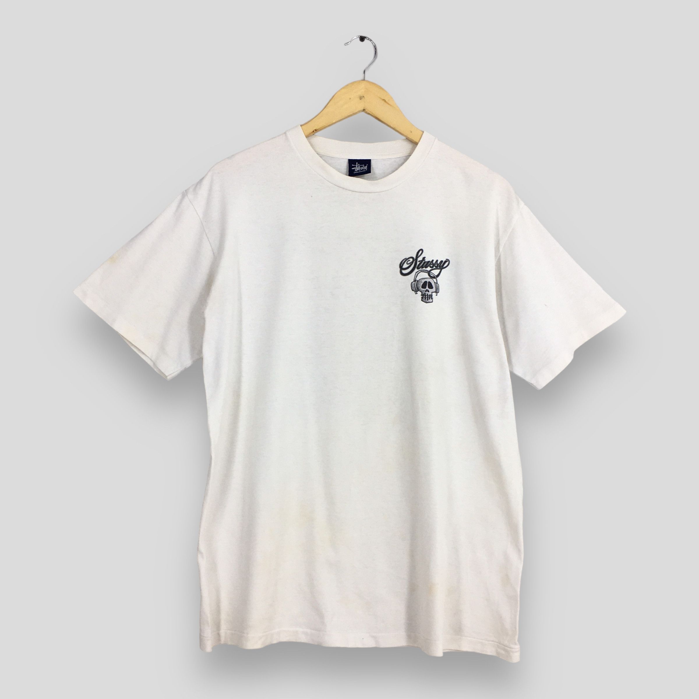 Stussy × Vintage Vintage 90s Stussy Usa Skater White T shirt Medium Size US M / EU 48-50 / 2 - 3 Thumbnail