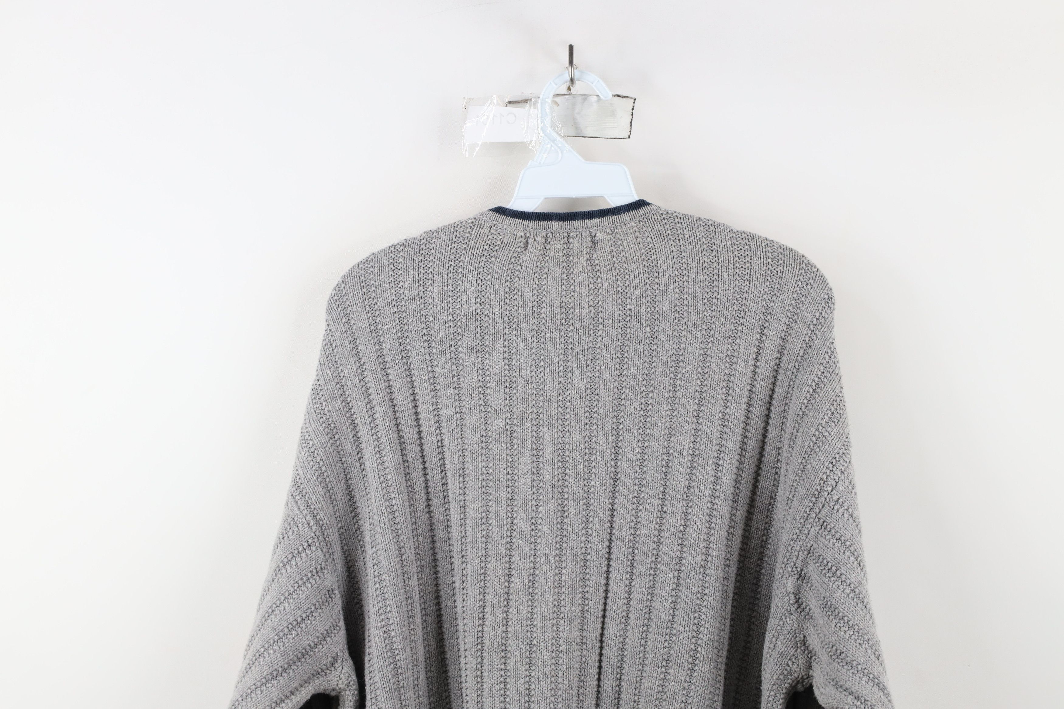Vintage Vintage 90s Streetwear Thermal Ribbed Knit Henley Sweater Size US M / EU 48-50 / 2 - 10 Thumbnail