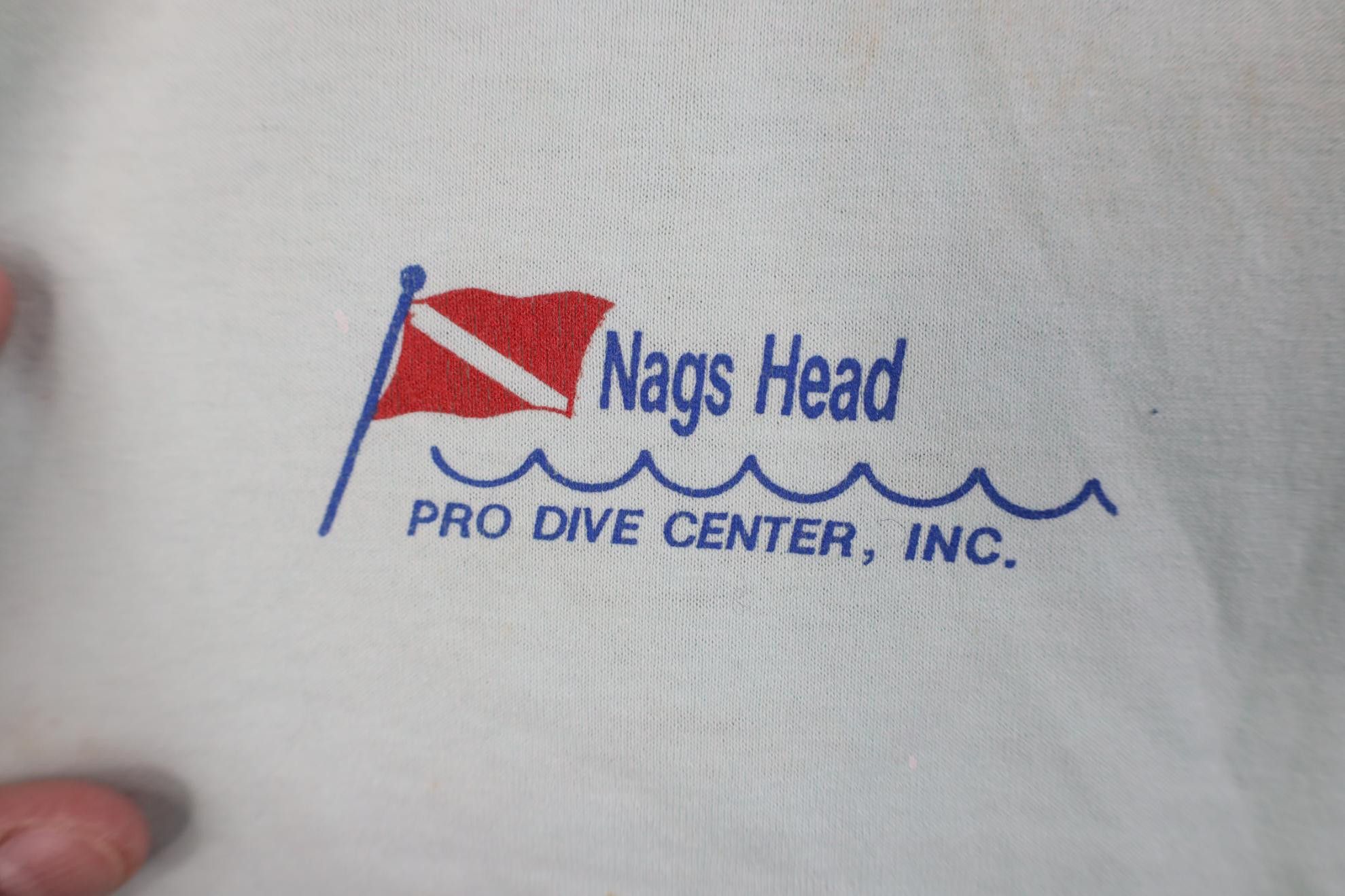 Vintage Vintage 80s Streetwear Nags Head Pro Diving Pinup T-Shirt Size US XL / EU 56 / 4 - 4 Thumbnail