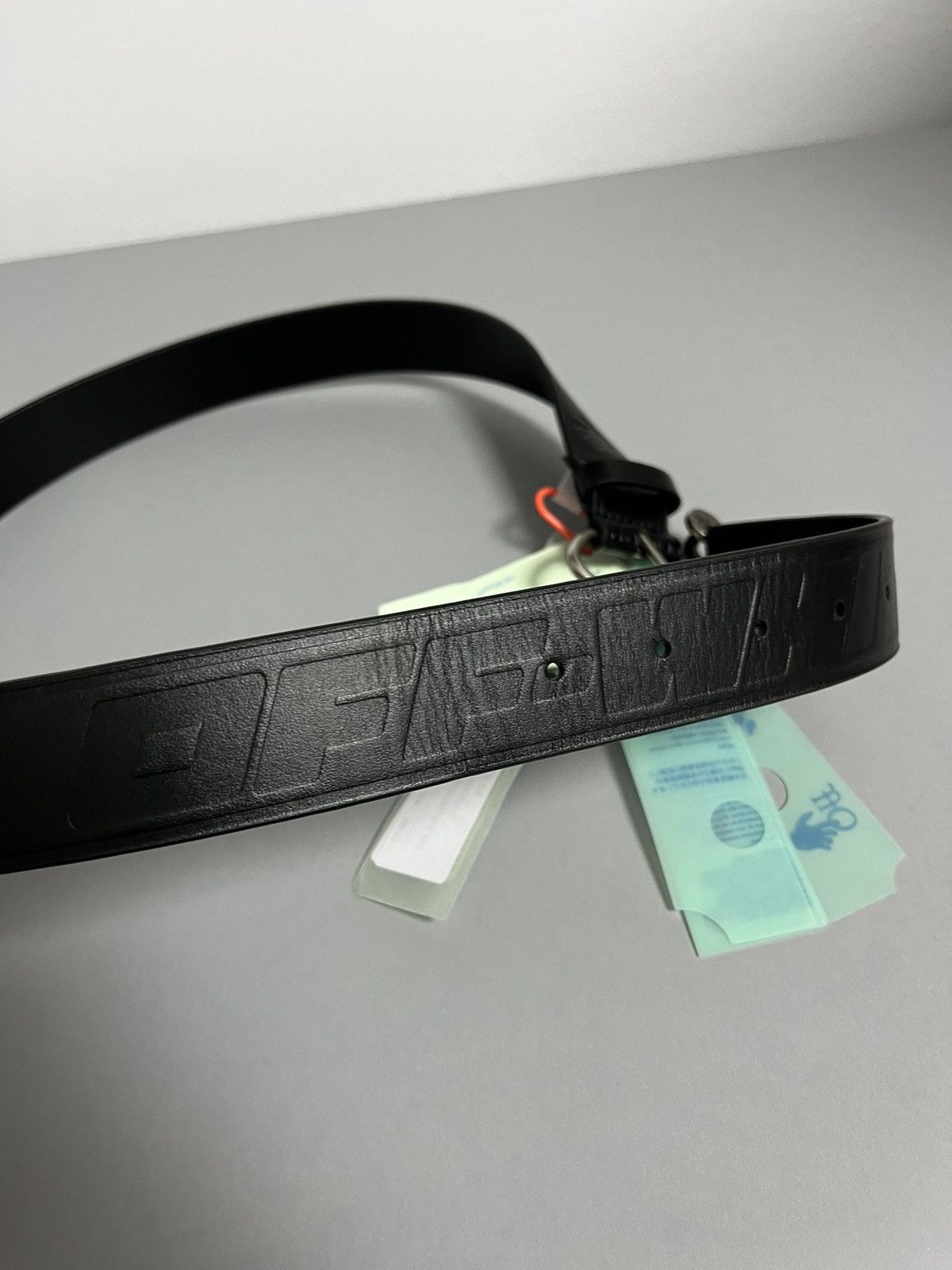 Off-White Nail Leather Beltblack Black Size 32 - 5 Thumbnail