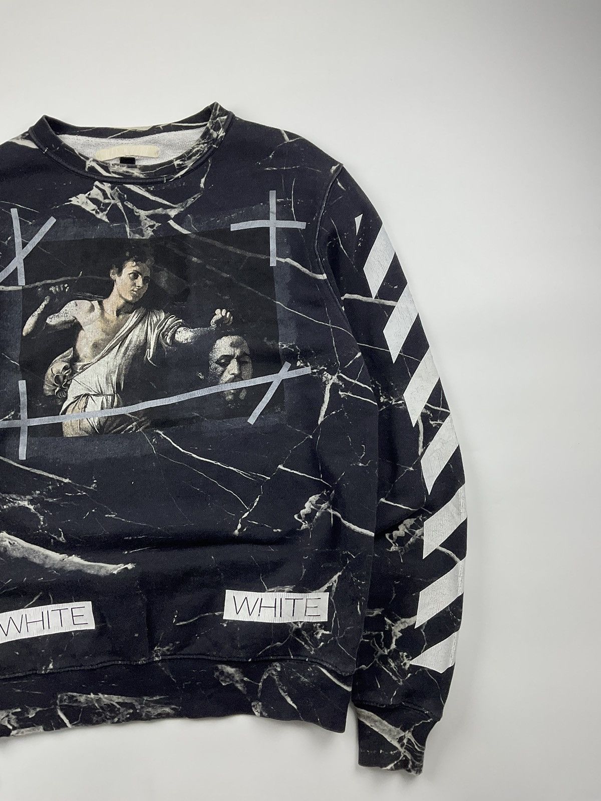 Off White Caravaggio Marble Sweatshirt