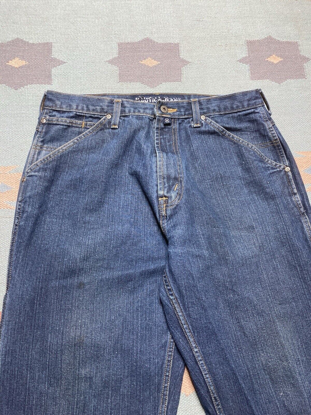 Nautica × Vintage VTG y2k baggy jeans nautica carpenter wide leg skater 34x29 Size US 34 / EU 50 - 7 Thumbnail