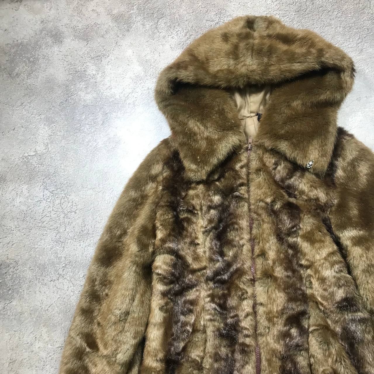 Vintage Vintage Y2K Faux Fur Hooded Jacket Japan Glamour Indie M Size M / US 6-8 / IT 42-44 - 2 Thumbnail