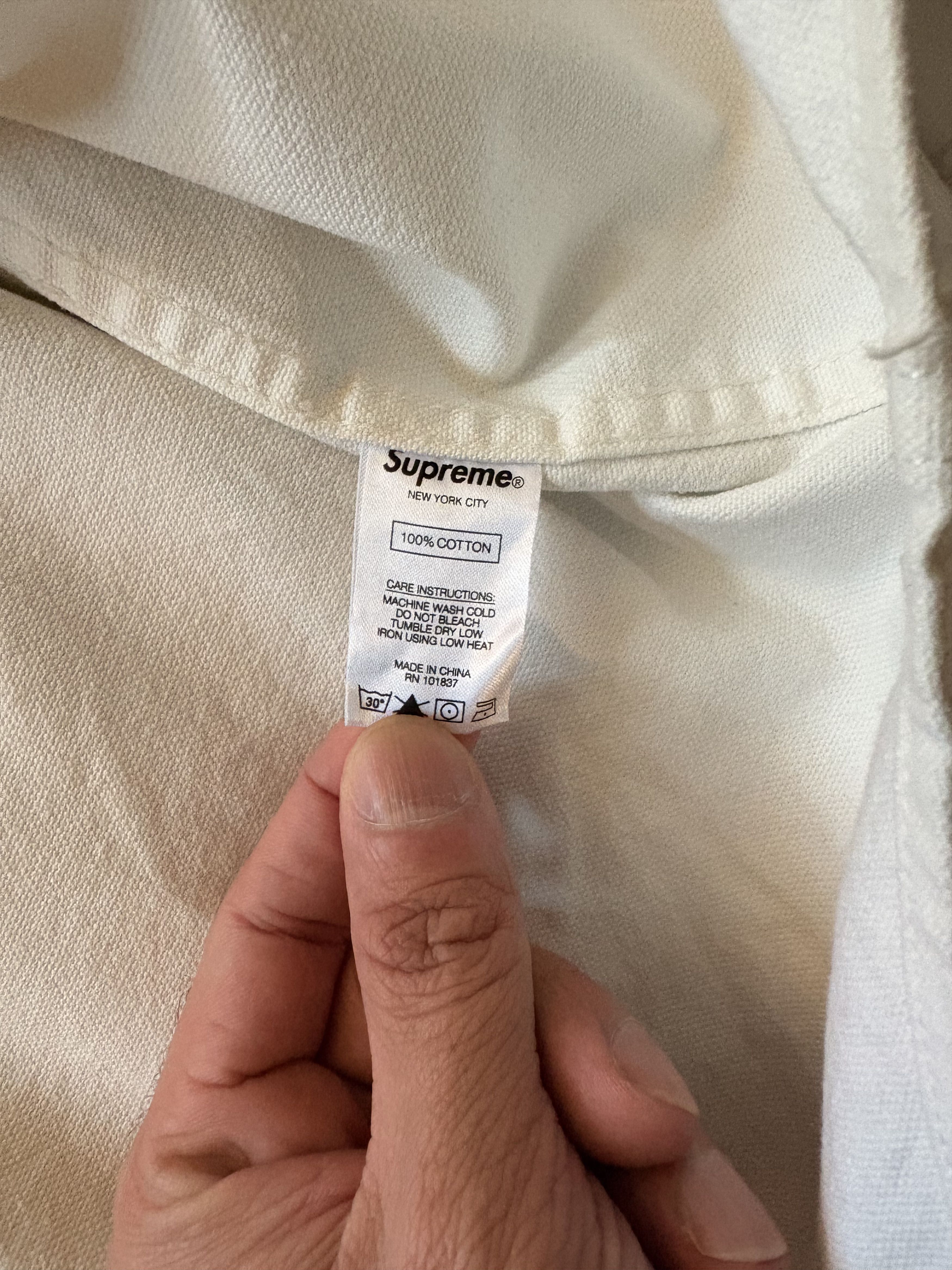 Supreme Logo Taping Work Shirt Size US M / EU 48-50 / 2 - 4 Thumbnail