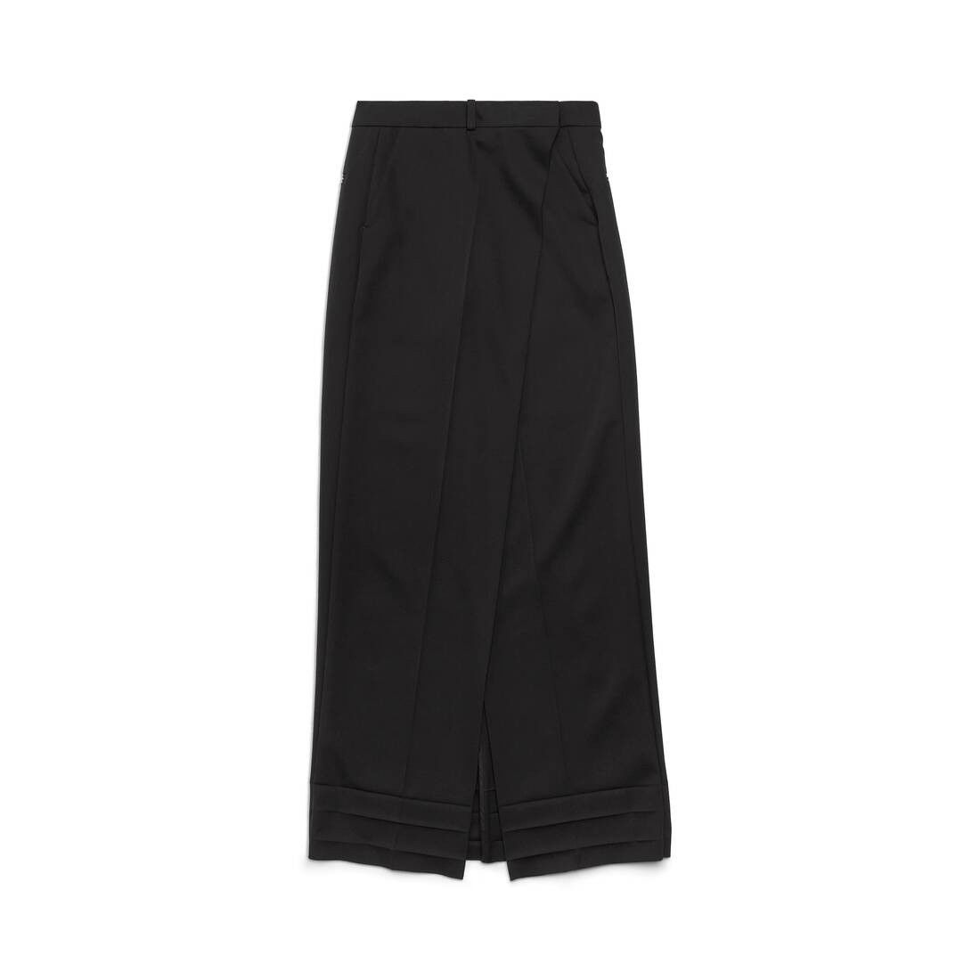 Balenciaga Balenciaga Draped Black Skirt In Cupro Twill