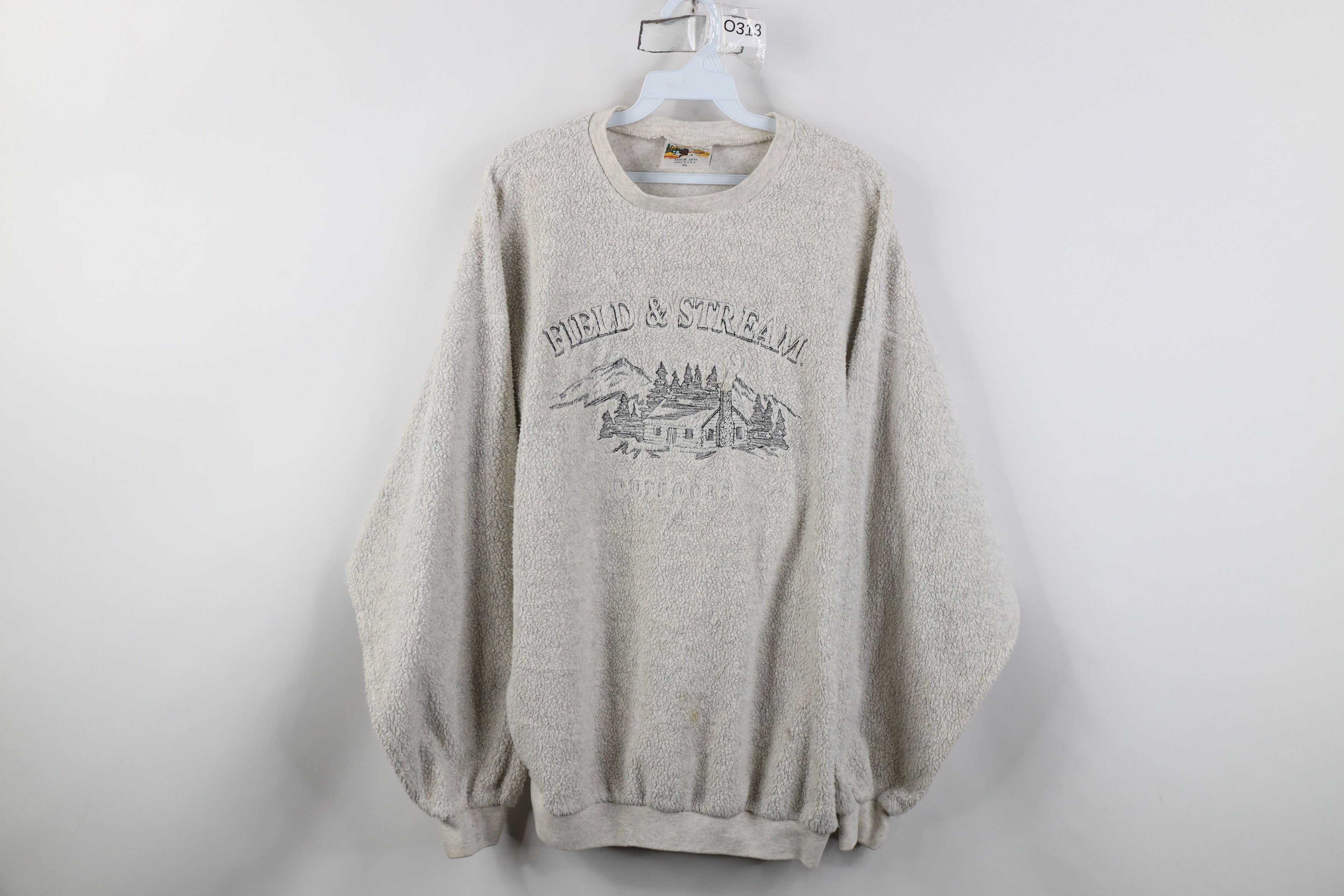 Vintage Vintage 90s Field & Stream Outdoors Fleece Sweatshirt USA Size US XL / EU 56 / 4 - 1 Thumbnail