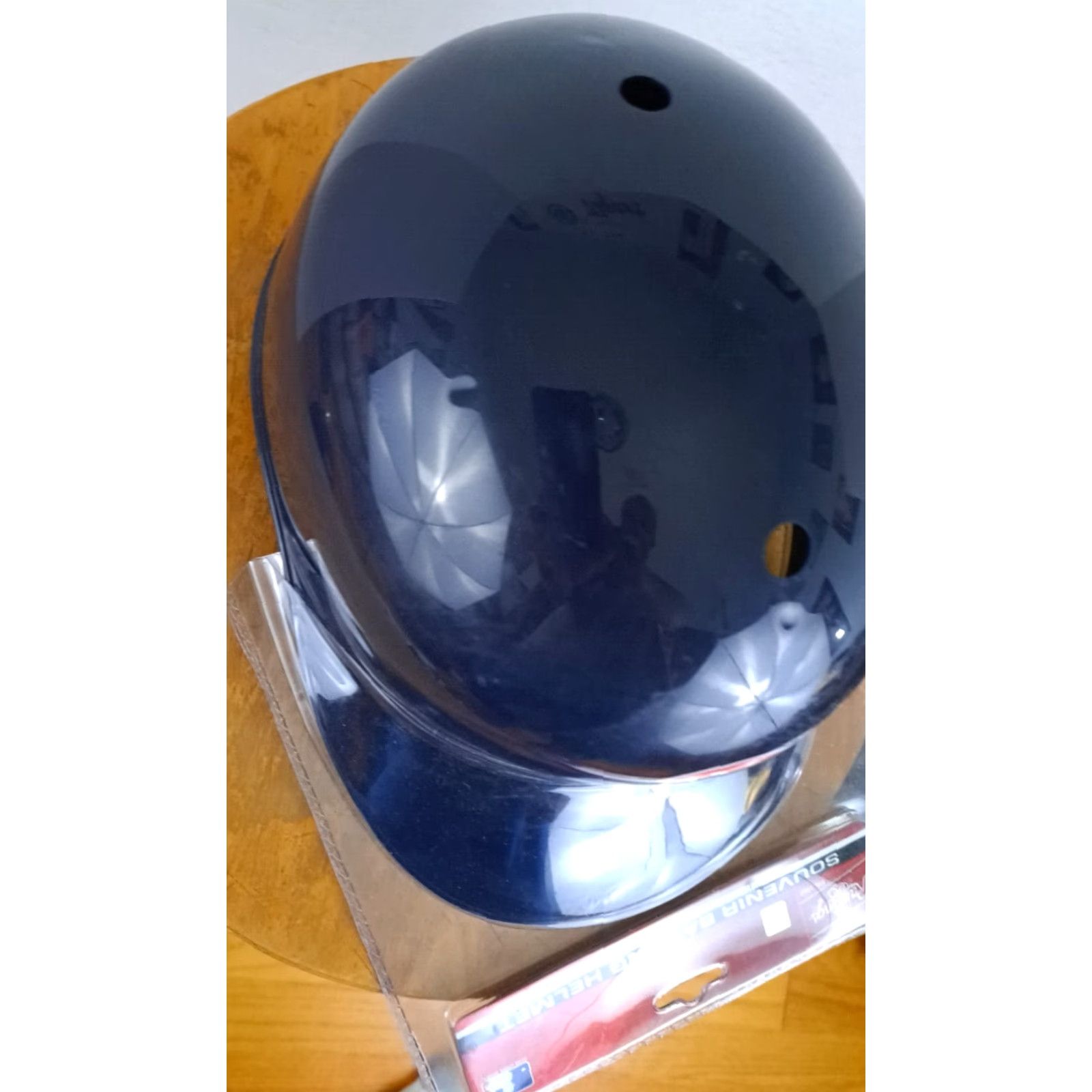 Vintage Rawlings Baseball Cap Oklahoma City Red Hawks Triple A Souvenir Batting Helmet New Adjustable Blue Men Cap Baseball Theme Size ONE SIZE - 2 Thumbnail