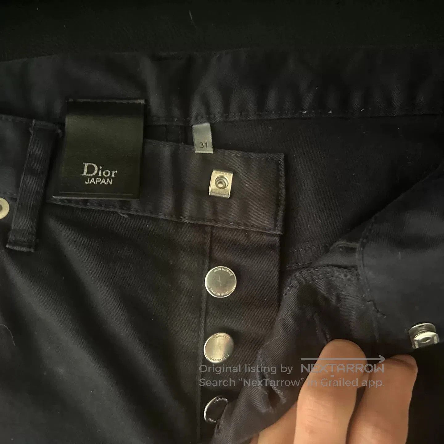 Dior Dior Homme Black Stretch Jeans. Size US 31 - 3 Thumbnail