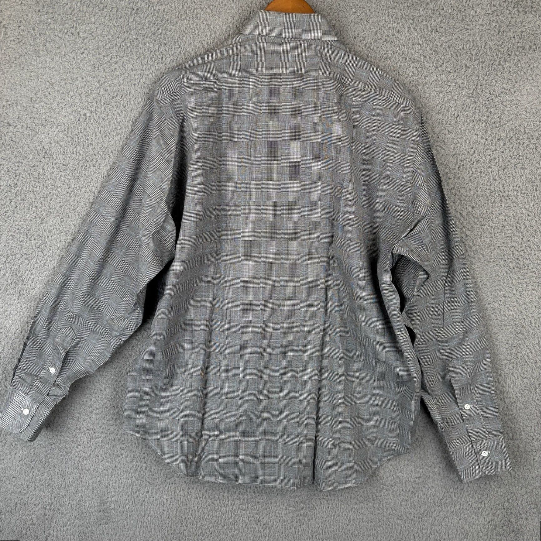 Polo Ralph Lauren Polo Ralph Lauren Dress Shirt Mens 16/35 Glen Check Windowpane Cotton Button Up Size 42R - 4 Thumbnail