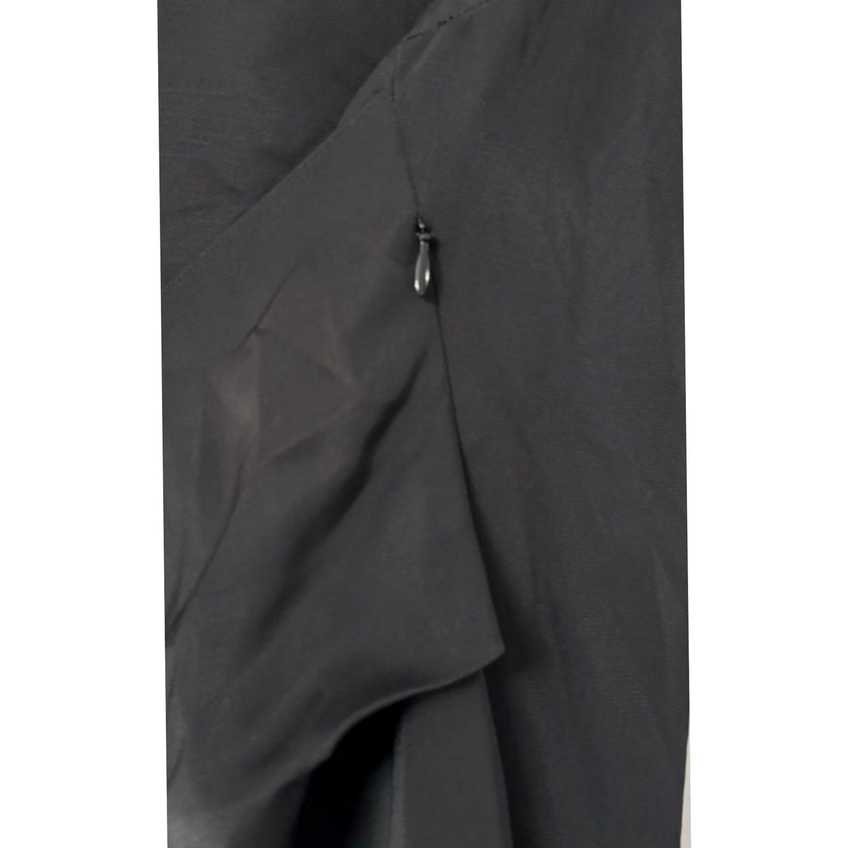 Allsaints ALLSAINTS Black Wrap Dress Solid Satin Knee Length M Women Sleeveless V-Neck Tie Casual Formal Menstrual? Size M / US 6-8 / IT 42-44 - 3 Thumbnail