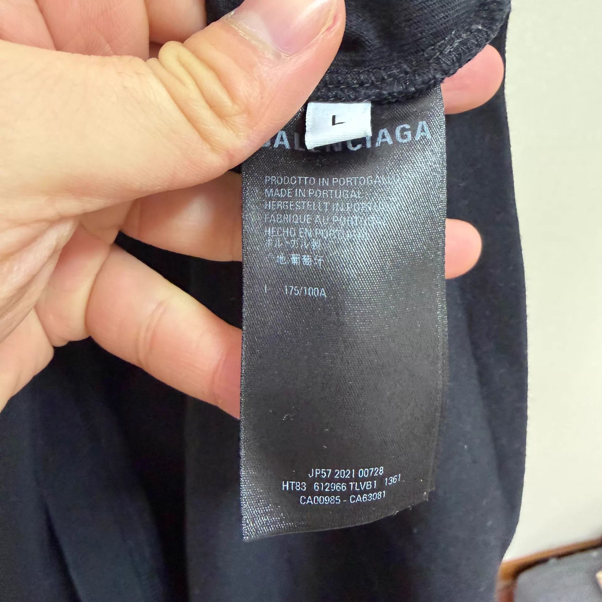 Balenciaga Balenciaga FW21 Logo Print Crew SS Tee Black L Unisex Size L / US 10 / IT 46 - 8 Thumbnail