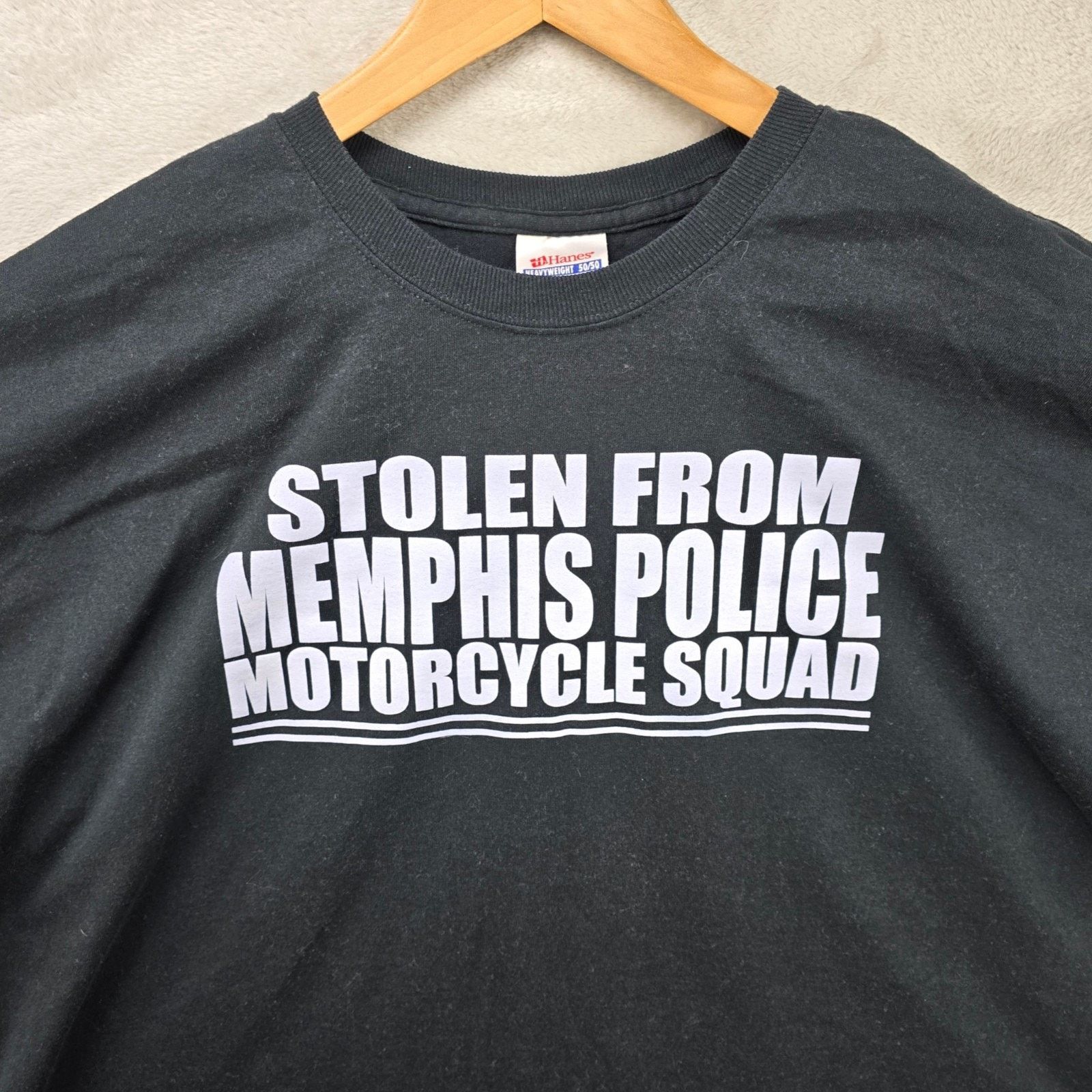 Hanes Stolen From Memphis Police Motorcycle Squad Shirt XXL Vtg Size US XXL / EU 58 / 5 - 1 Thumbnail
