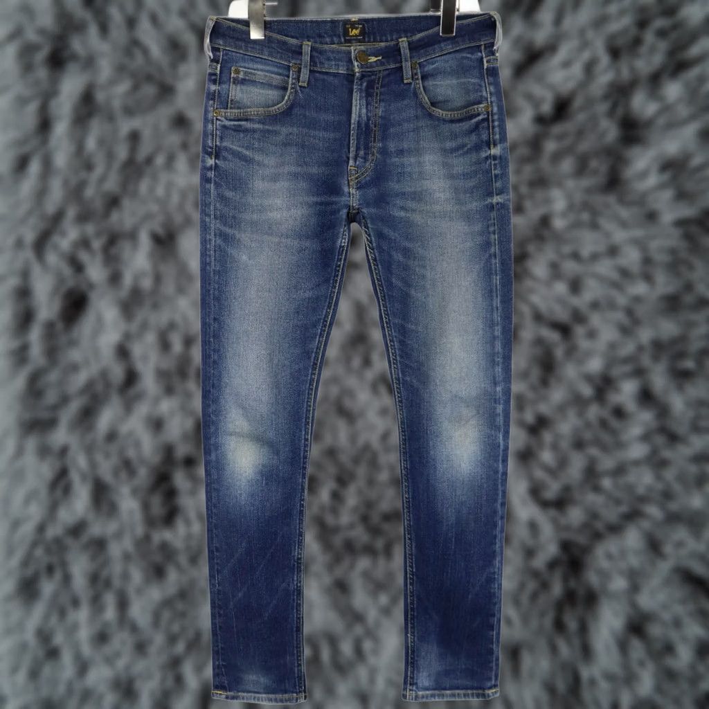 Lee Lee Luke Jeans Men's W31/L32 Fade Effect Whiskers Zip Fly Blue Stretch Slim Fit Size US 31 - 1 Thumbnail