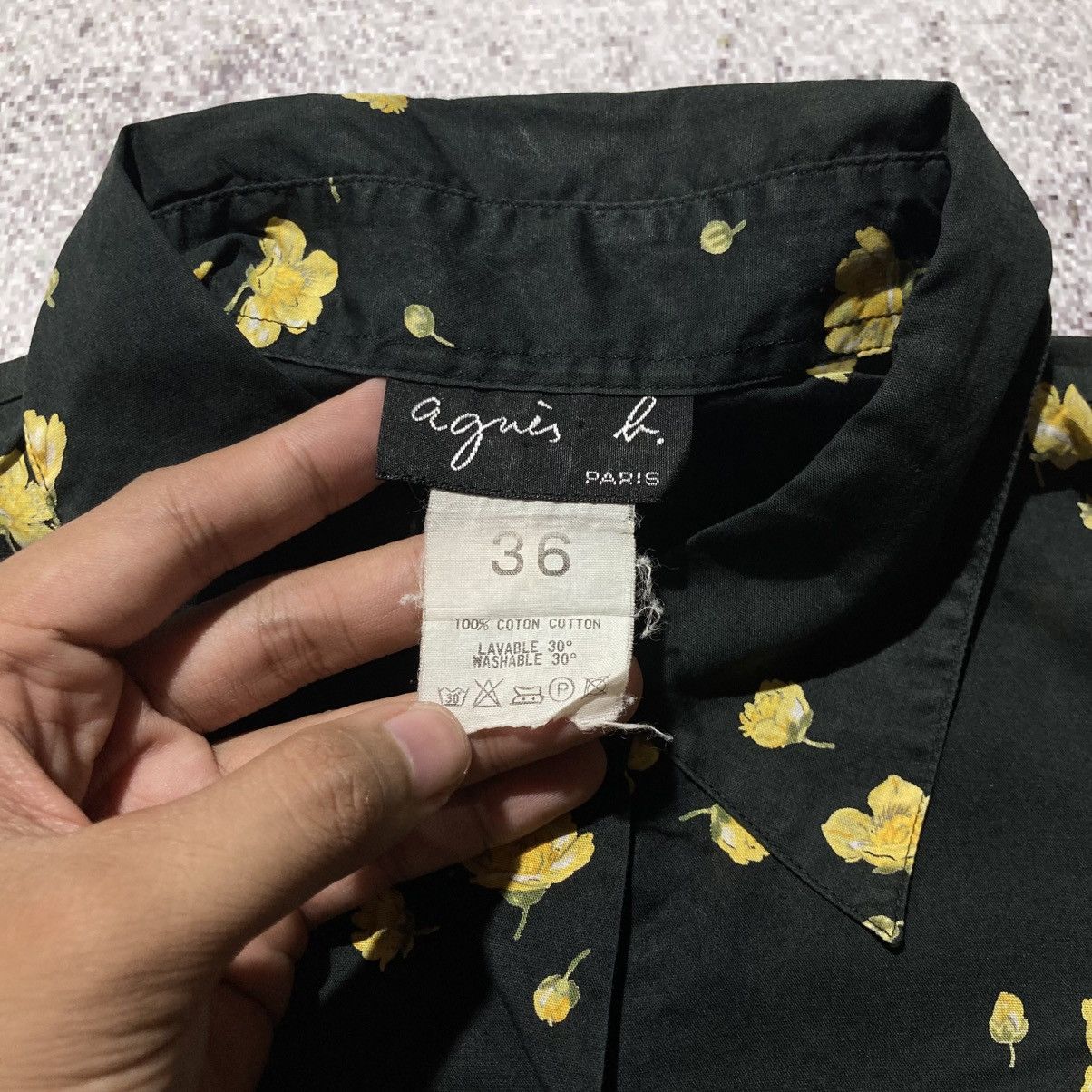 agnes b. 🇫🇷Vintage agnes b. Paris Flowers Button Up Shirt Luxury Black Size US S / EU 44-46 / 1 - 13 Thumbnail