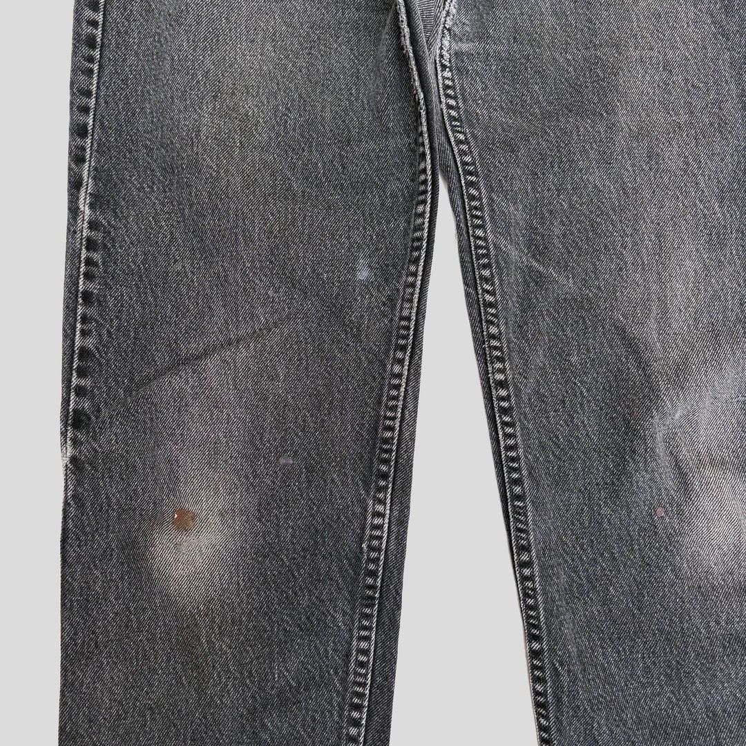 Levi's Levi’s 560 1980 80s Vintage W29 L29 Black Faded Denim Jeans Size 29" - 7 Thumbnail