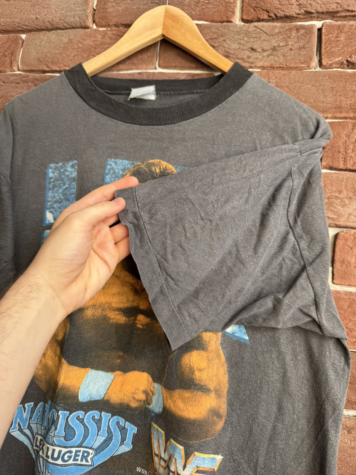 Vintage 1992 Lex Luger Vintage 90s Rare Wrestling Tee WWF WWE Size US L / EU 52-54 / 3 - 8 Thumbnail