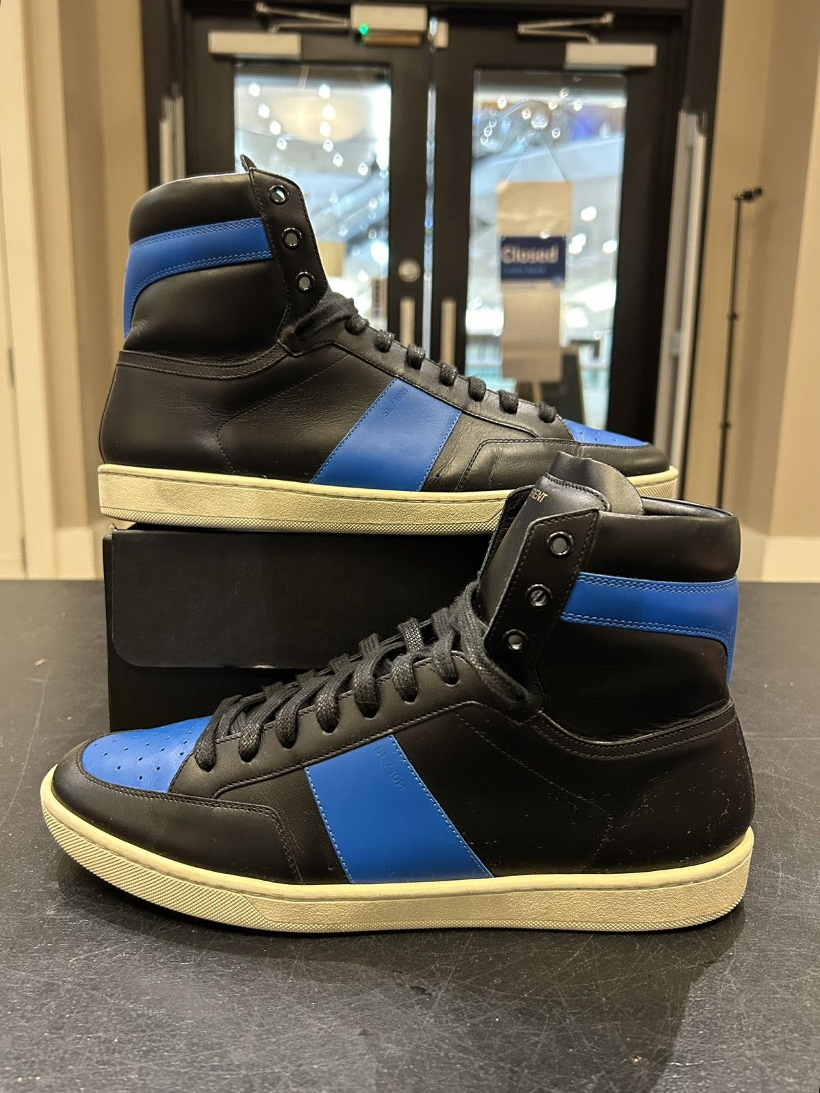 Yves Saint Laurent Saint Laurent Court Classic SL-10H High - Blue Size US 10.5 / EU 43-44 - 1 Thumbnail