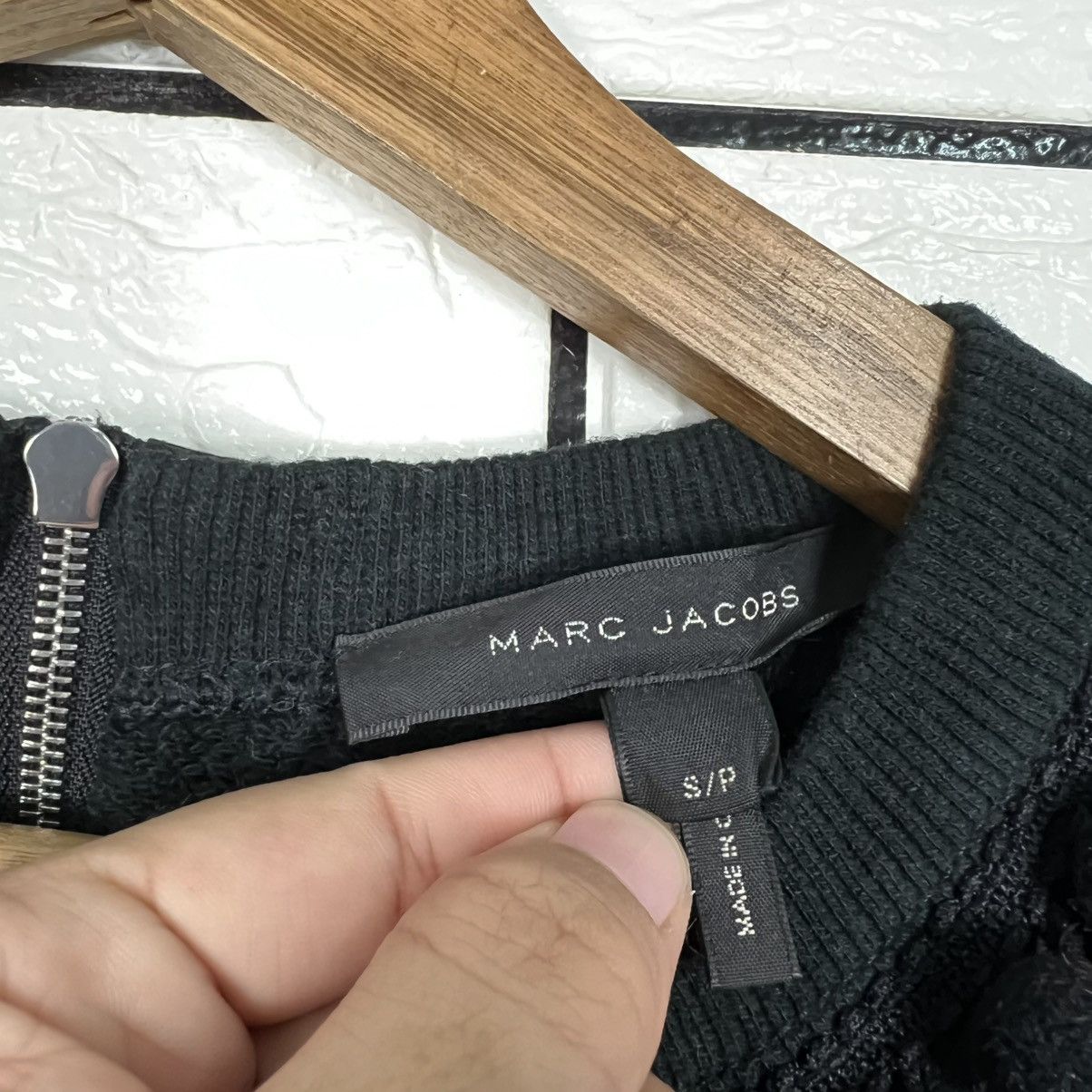 Marc Jacobs MARC JACOBS Black Half Zip on Back Long Shirt #4237-C193 Size S / US 4 / IT 40 - 10 Thumbnail