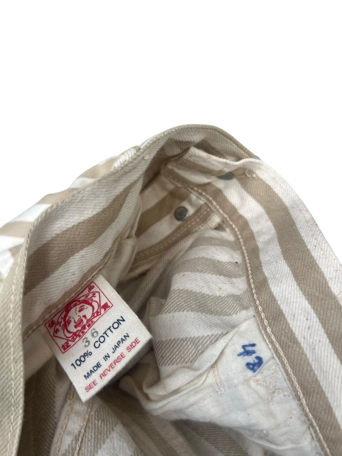 Evisu Dirty Stains Denim Vintage Evisu Stripes Selvedge Short Pant Size US 36 / EU 52 - 22 Thumbnail