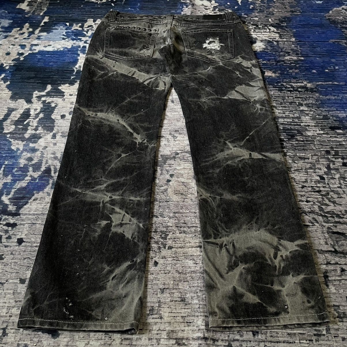 14th Addiction smoke acid wash distressed Jeans Gothic Punk Size US 33 - 20 Thumbnail