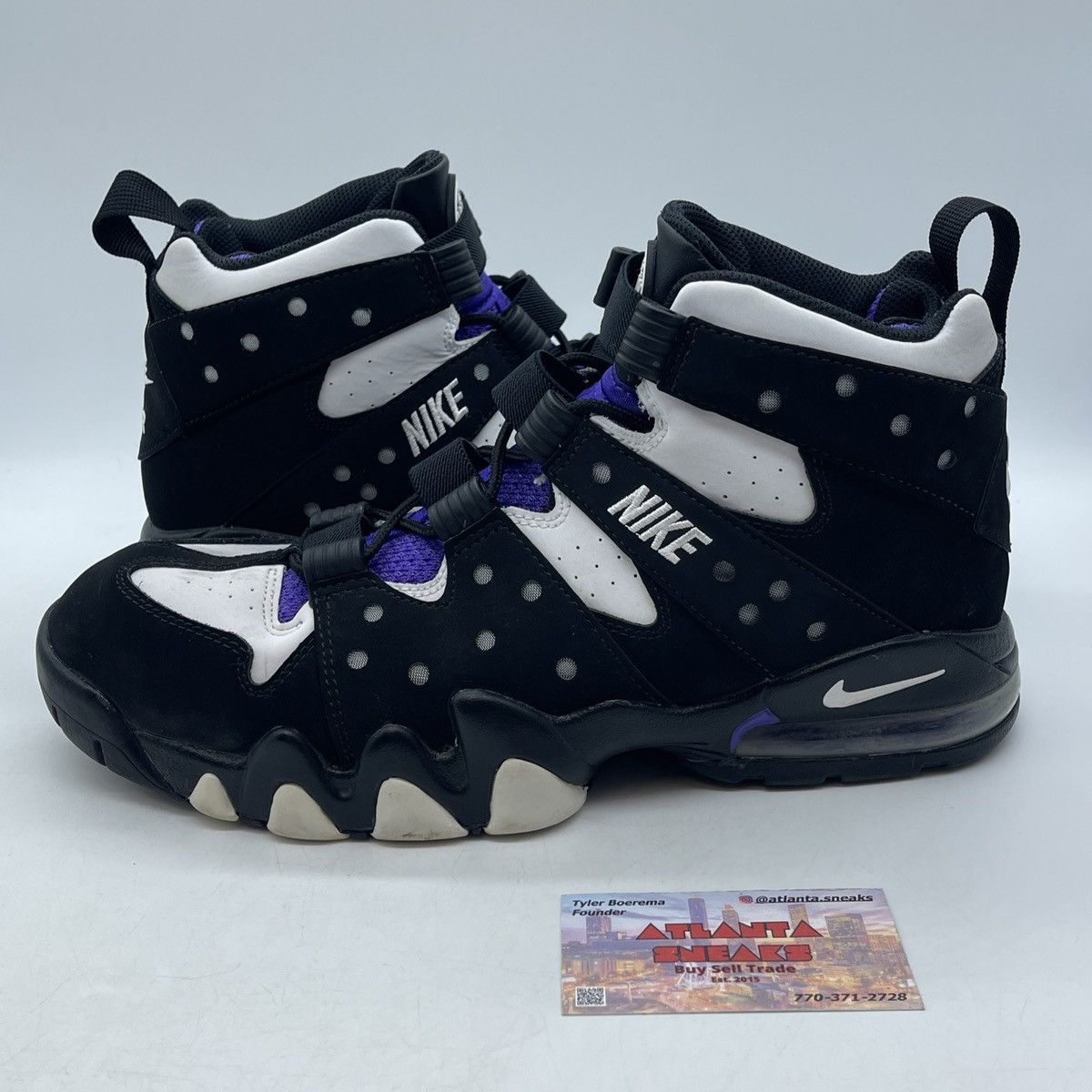 Nike Air max 2 black purple Size US 12 / EU 45 - 1 Thumbnail