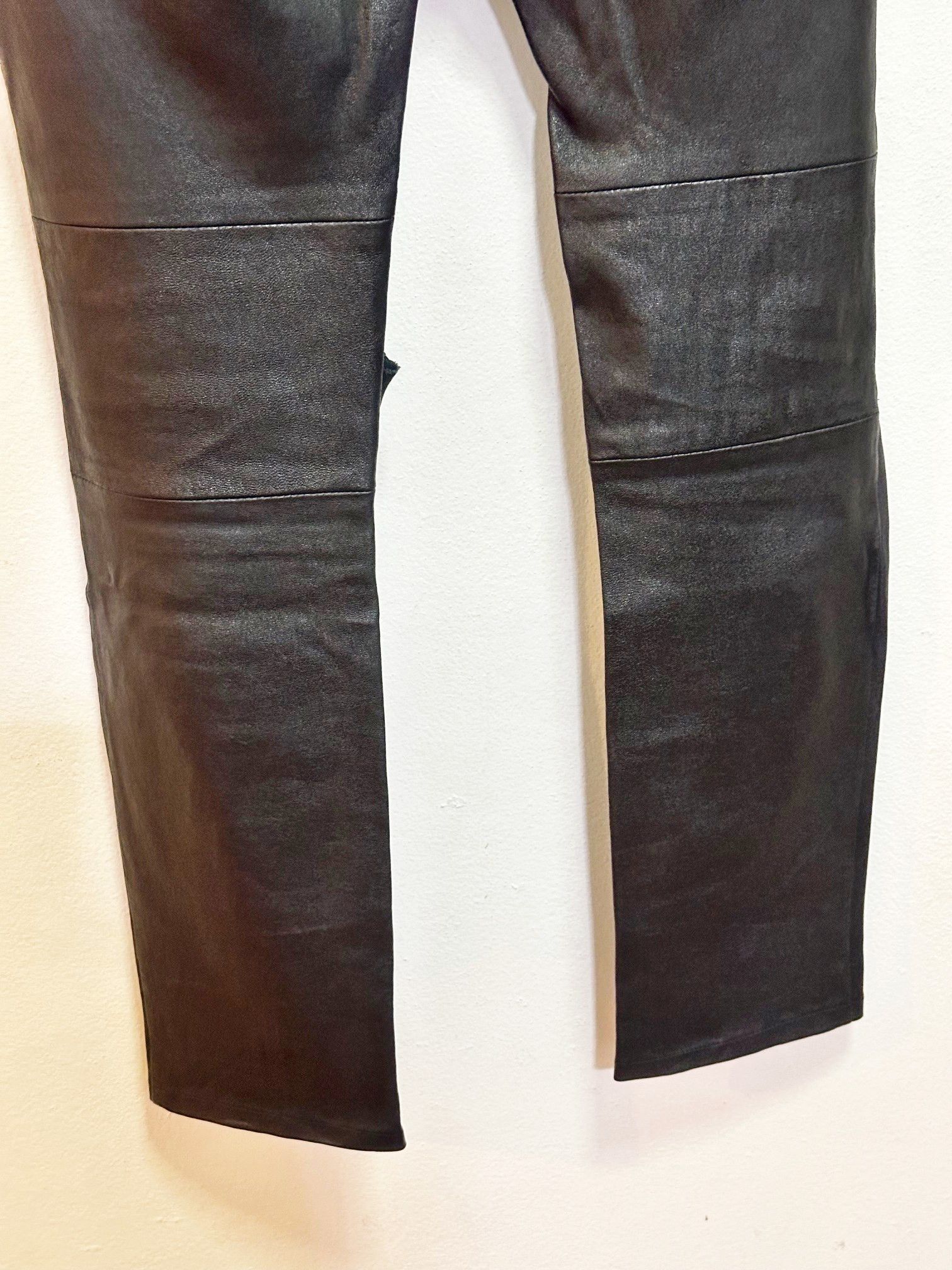 Saint Laurent Paris Saint Laurent Knee Ripped Leather Pants Size US 30 / EU 46 - 10 Thumbnail