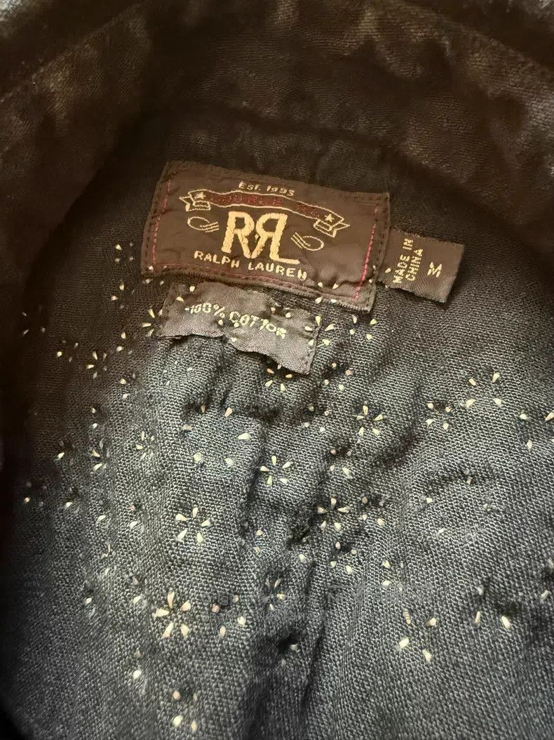 RRL Ralph Lauren RRL Ralph Lauren Black Studs Denim Shirt Size US M / EU 48-50 / 2 - 7 Thumbnail
