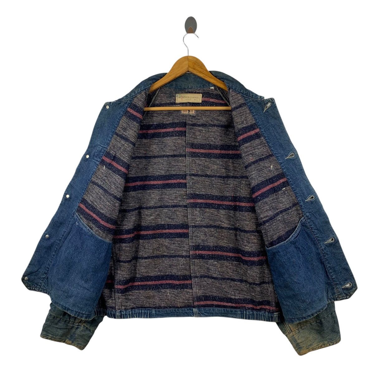 Blue Blue Japan × Japanese Brand BLUE x We Never Change By Seilin Japanese Brand Jeans Jacket Size US L / EU 52-54 / 3 - 3 Thumbnail