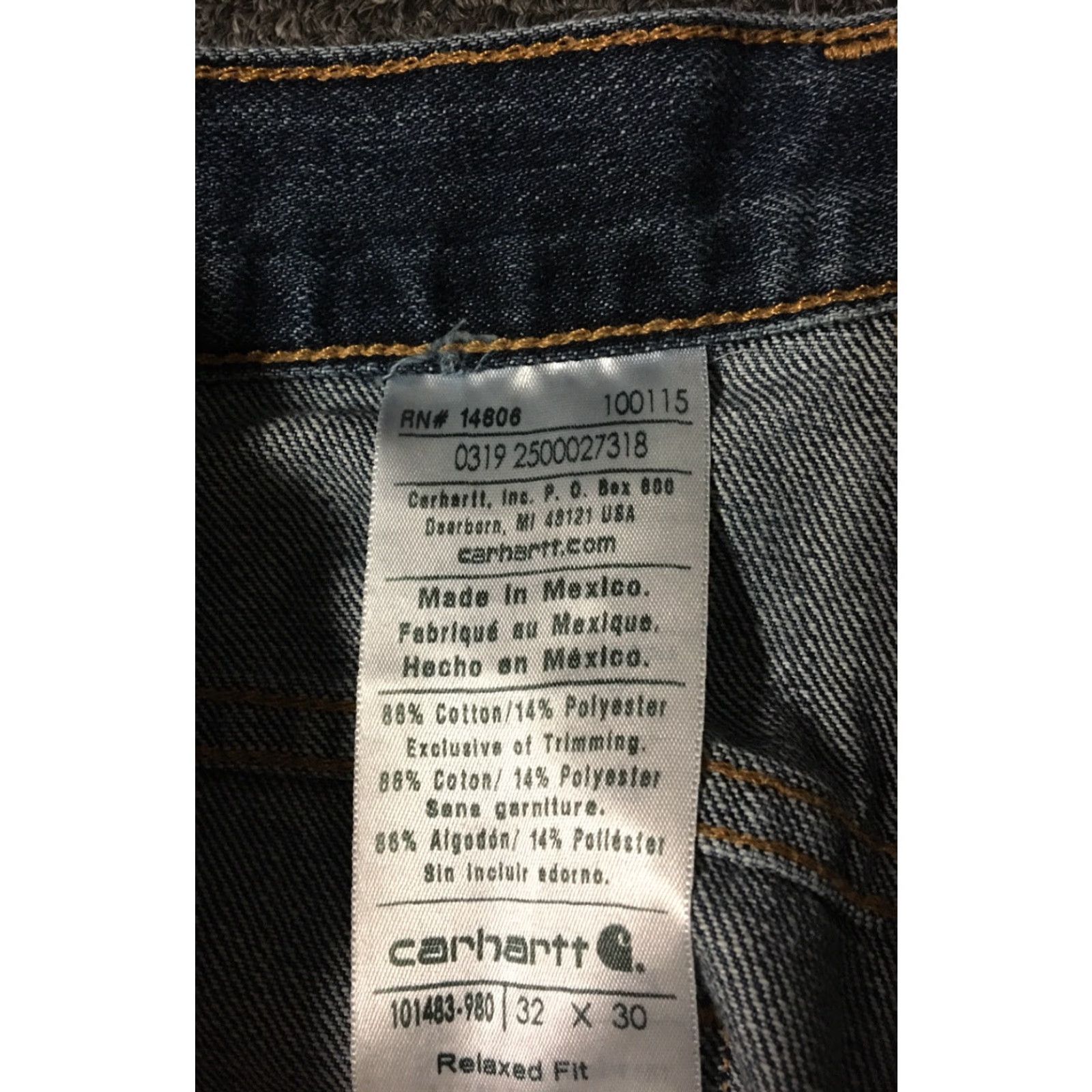 Carhartt VINTAGE Carhartt Relaxed Jeans 32/30 Men Blue 90s Grunge Biker Western USA Rock Motorcycle Jeans Carpenter Style Size US 32 / EU 48 - 6 Thumbnail